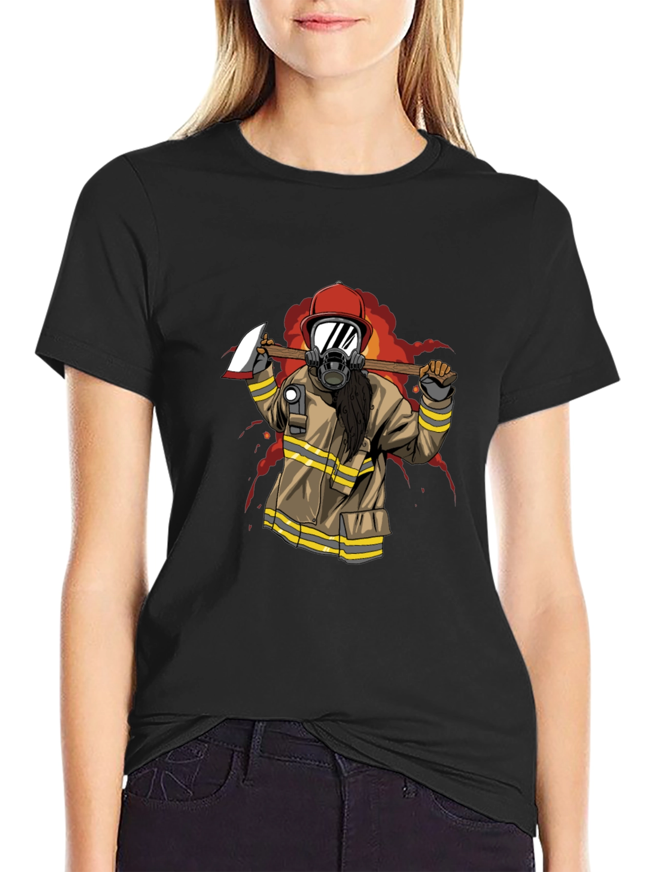 Firefighter Axe Graphic T-Shirt