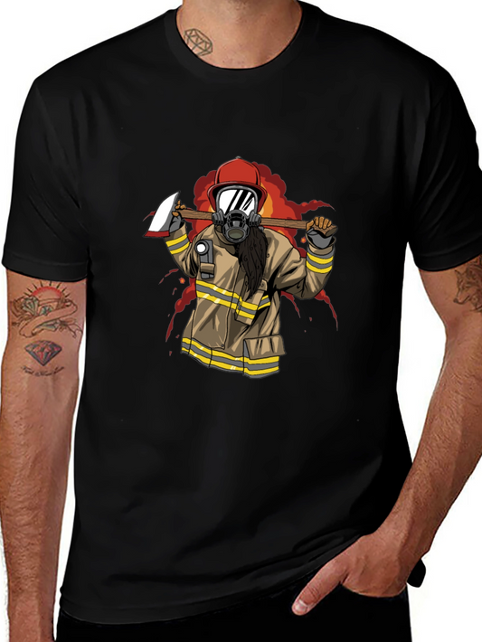 Firefighter Axe Graphic T-Shirt