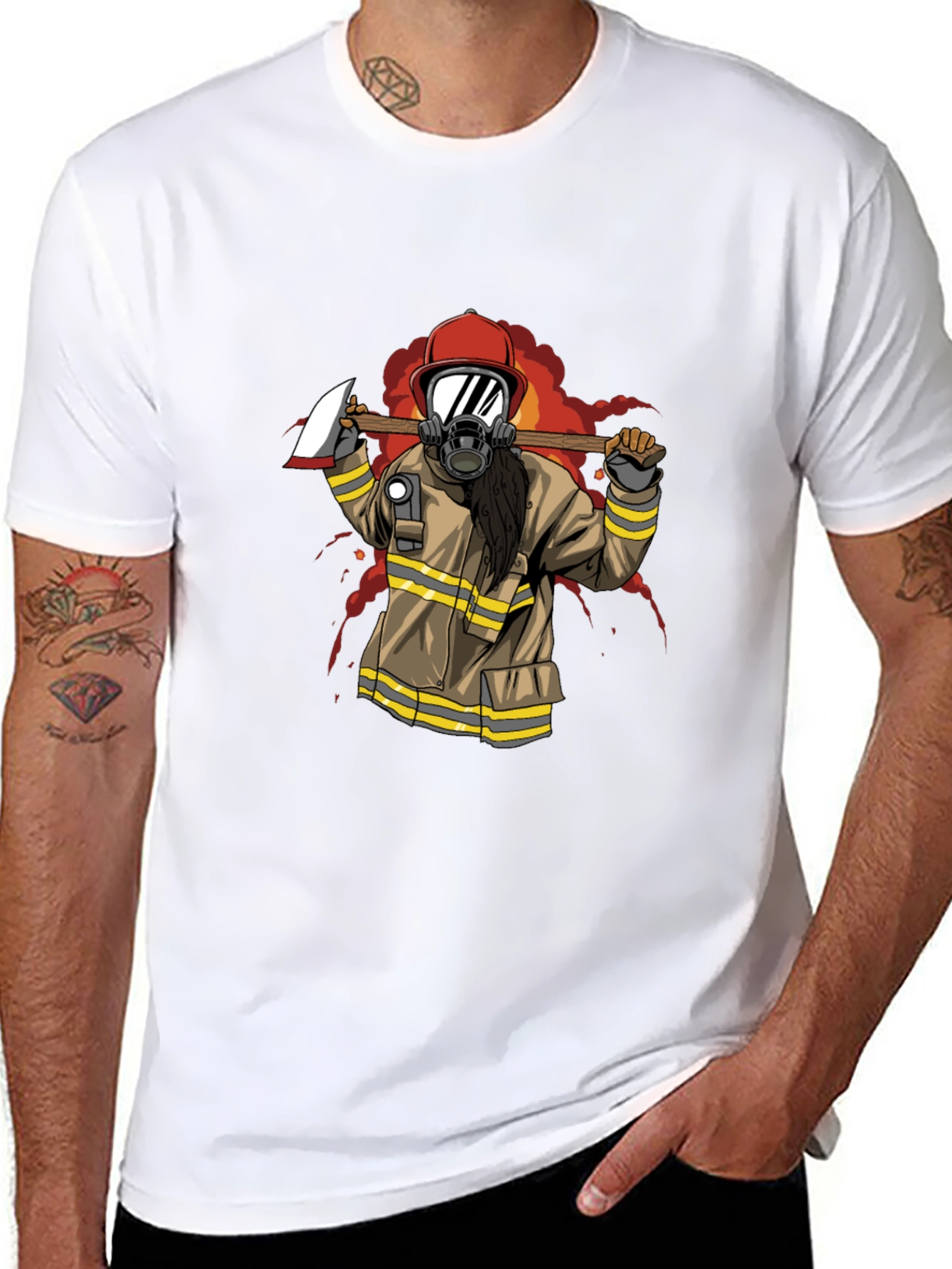 Firefighter Axe Graphic T-Shirt