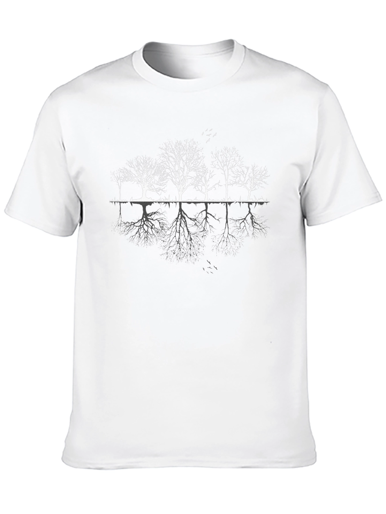 Nature Trees Graphic Black T-Shirt