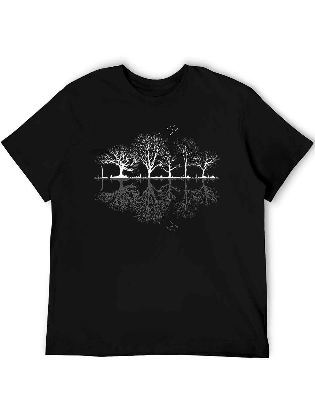 Nature Trees Graphic Black T-Shirt