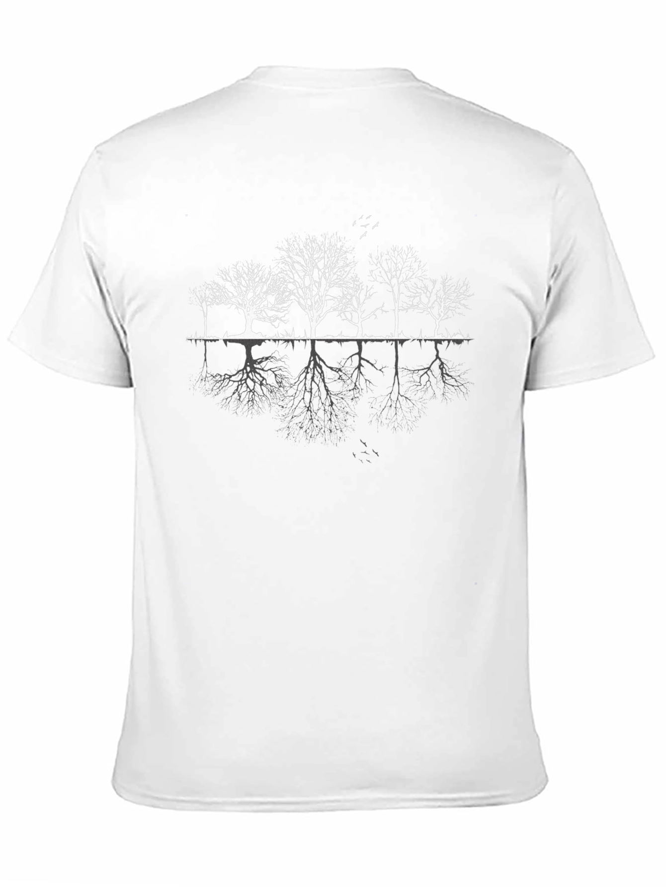 Nature Trees Graphic Black T-Shirt