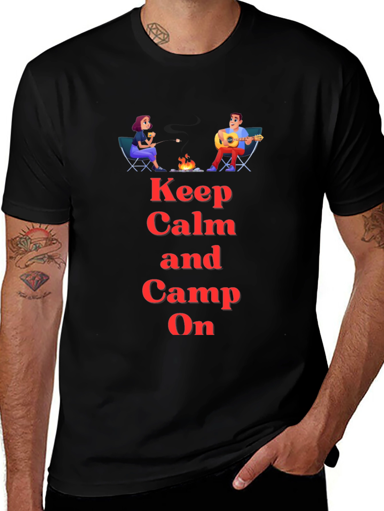 Keep Calm and Camp On Graphic T-Shirt