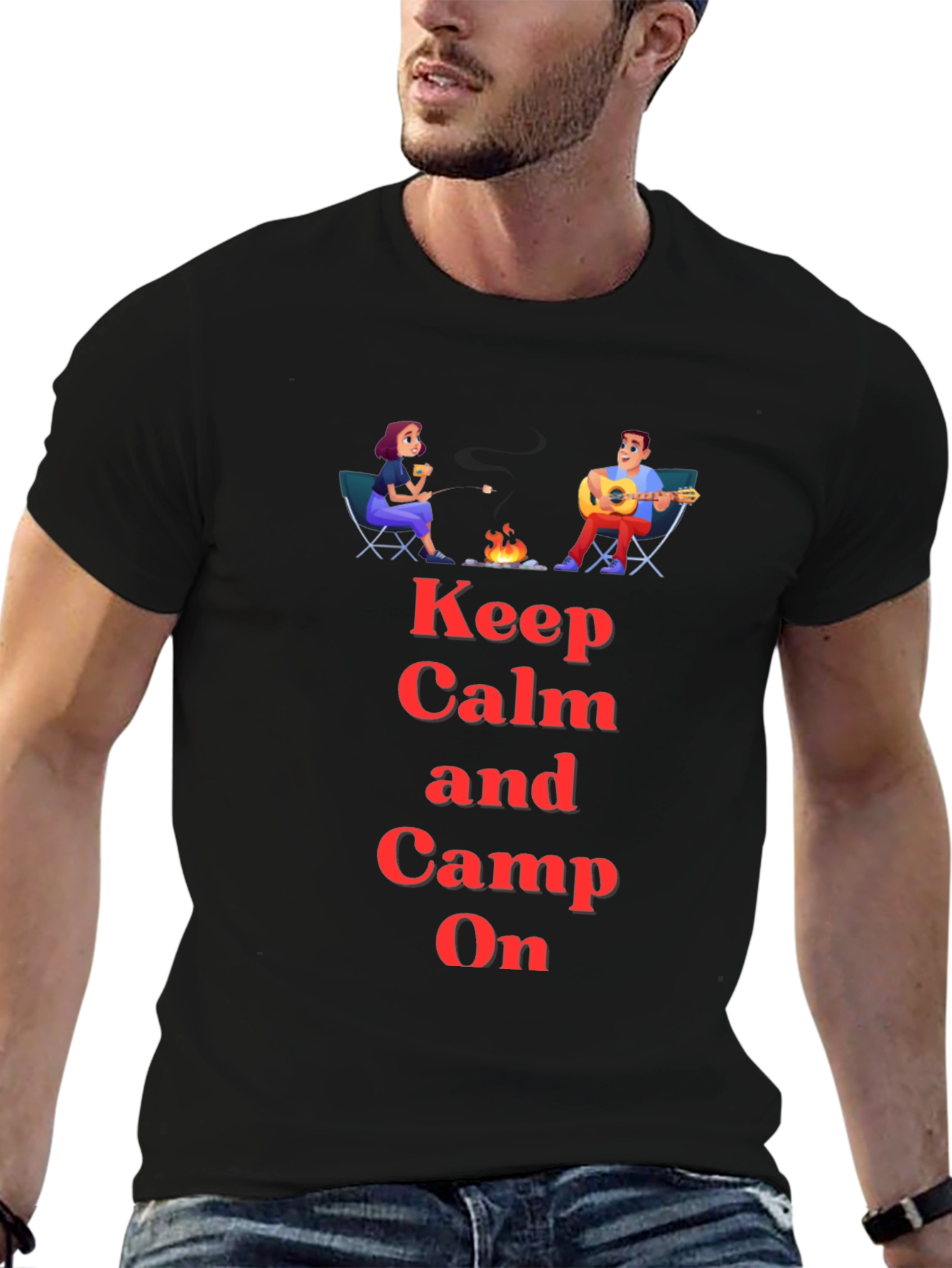 Keep Calm and Camp On Graphic T-Shirt