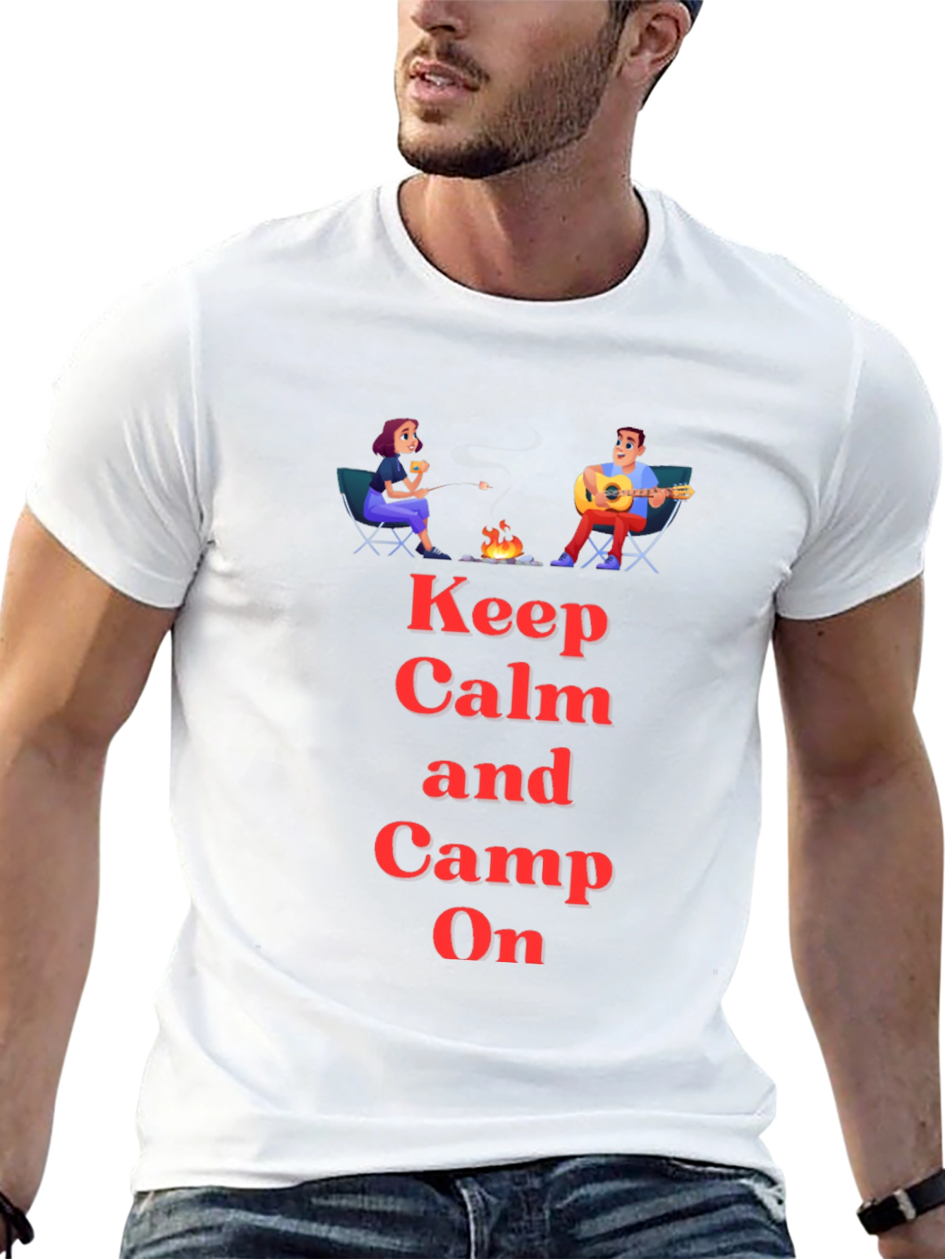 Keep Calm and Camp On Graphic T-Shirt