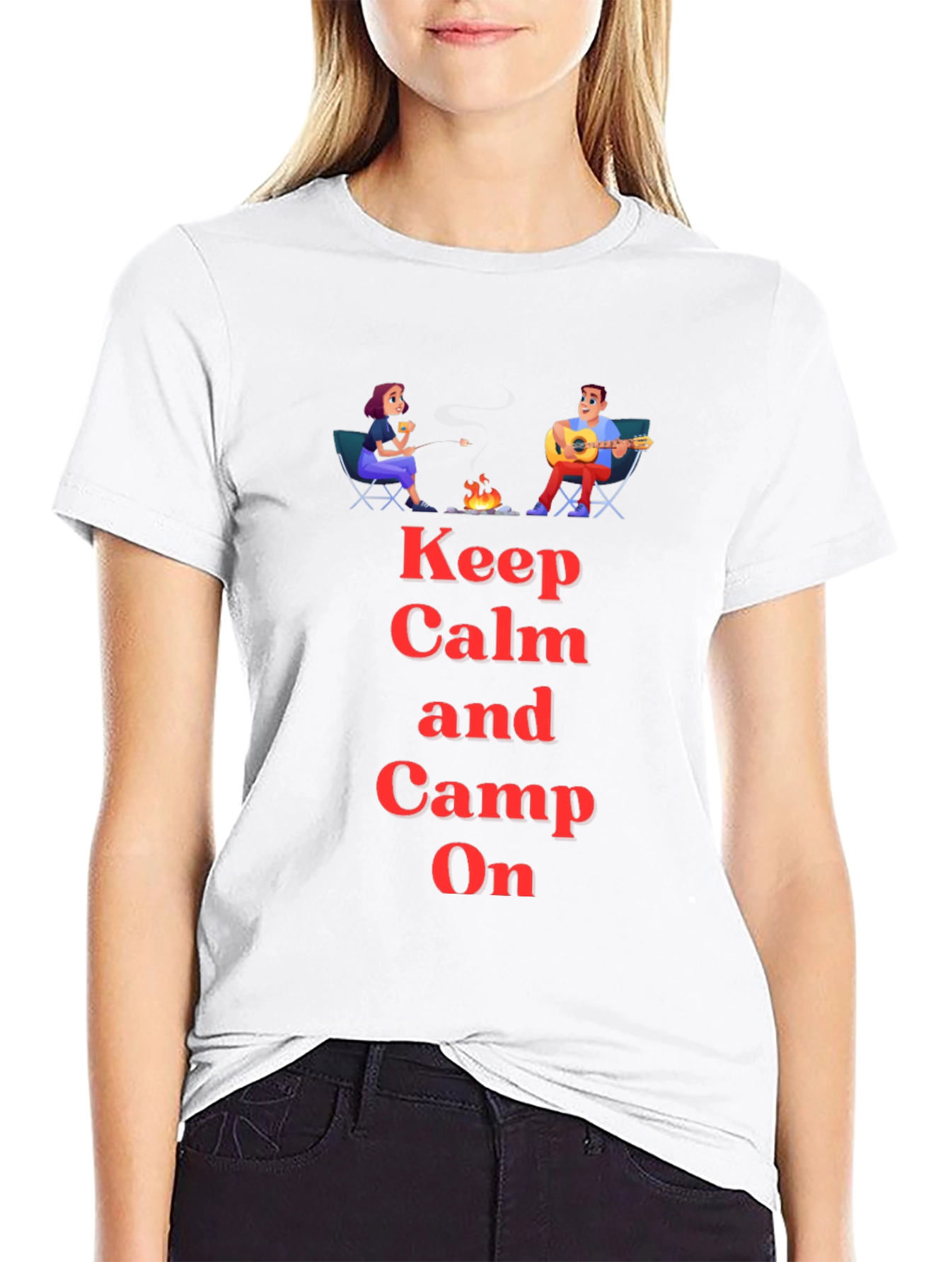 Keep Calm and Camp On Graphic T-Shirt