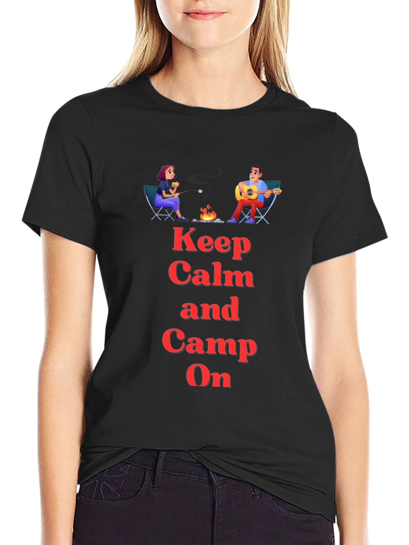 Keep Calm and Camp On Graphic T-Shirt