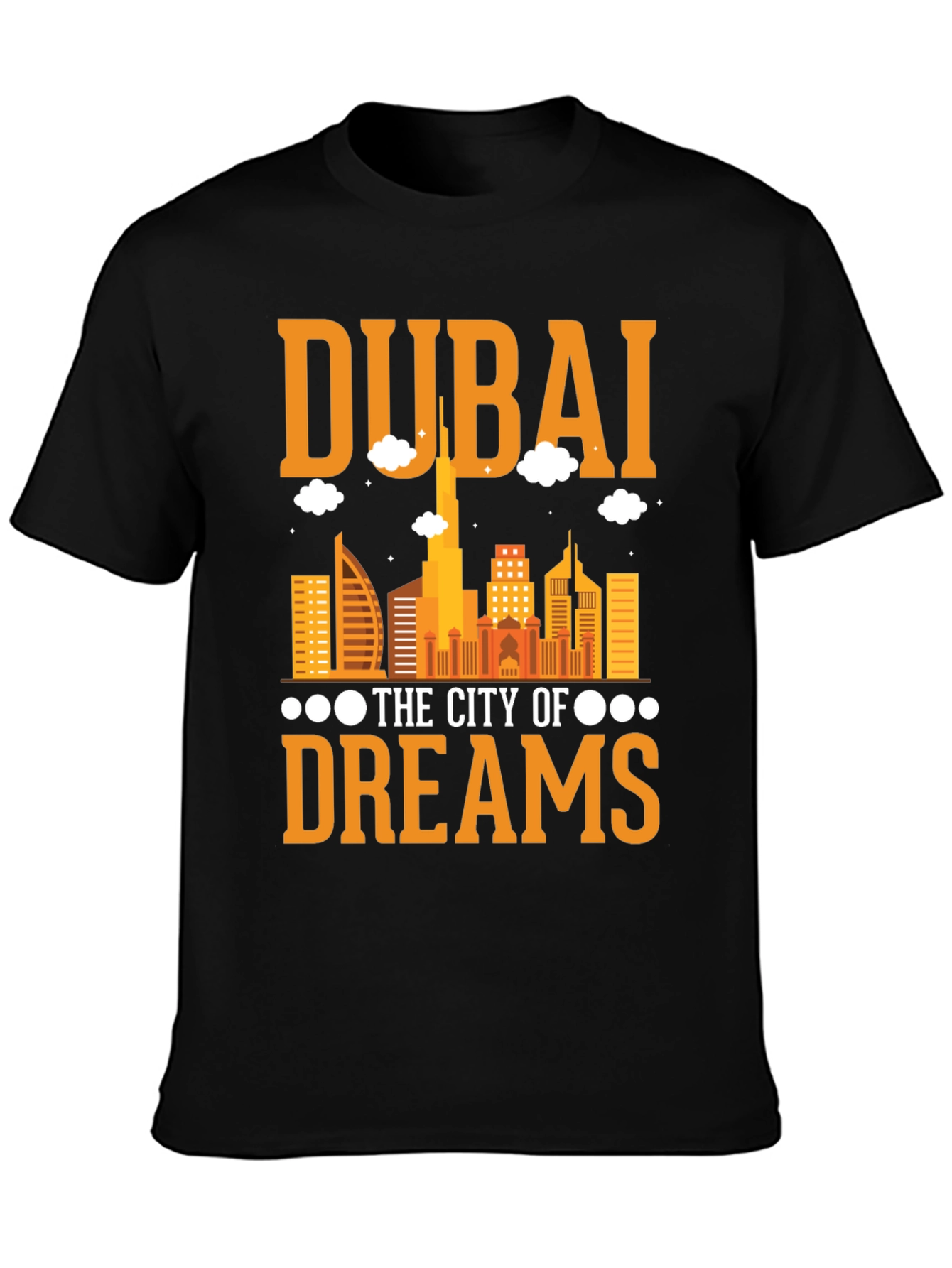 Dubai City of Dreams Graphic Tee - Black