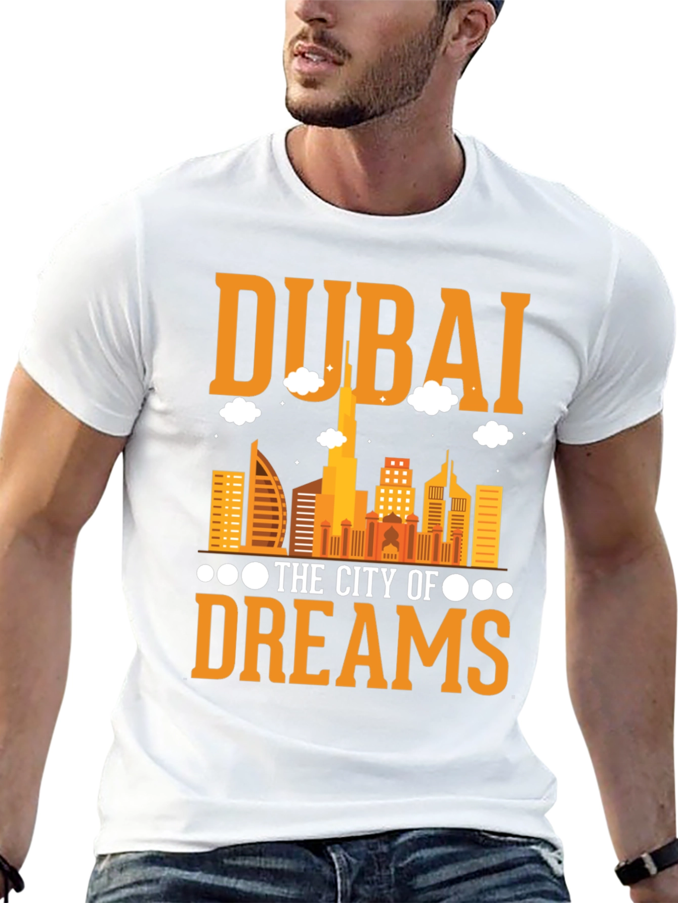 Dubai City of Dreams Graphic Tee - Black