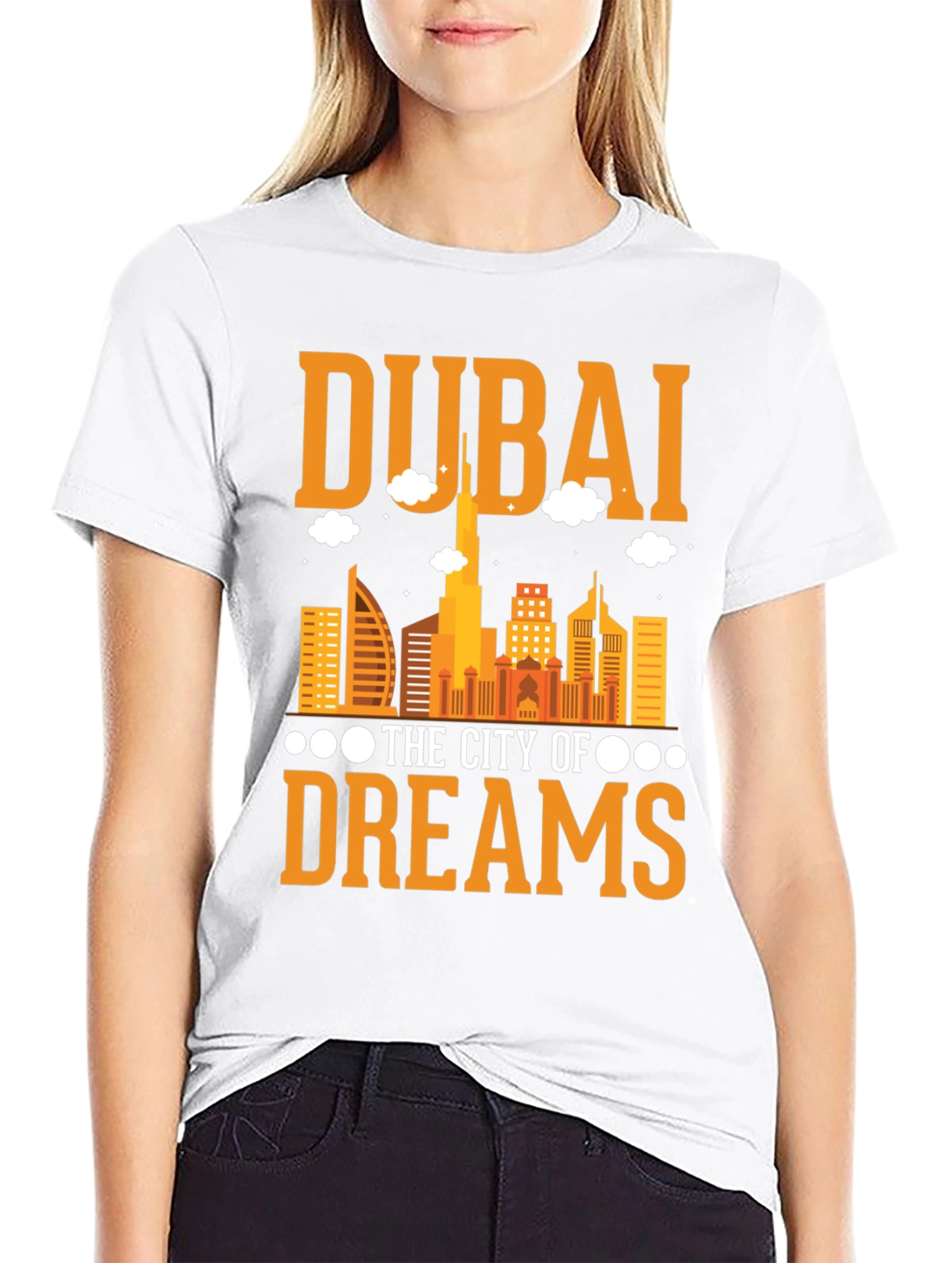 Dubai City of Dreams Graphic Tee - Black