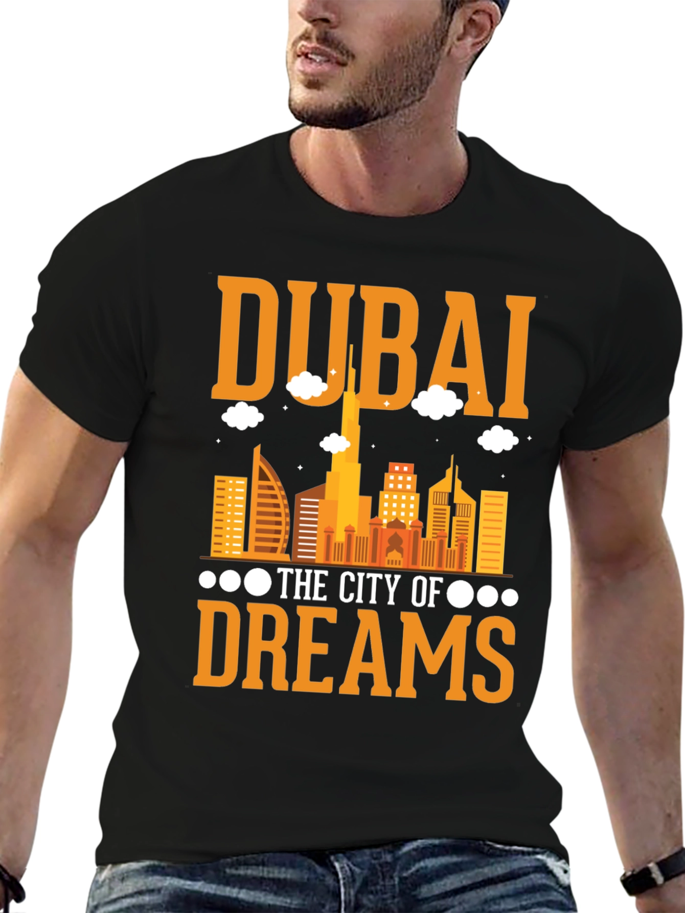 Dubai City of Dreams Graphic Tee - Black