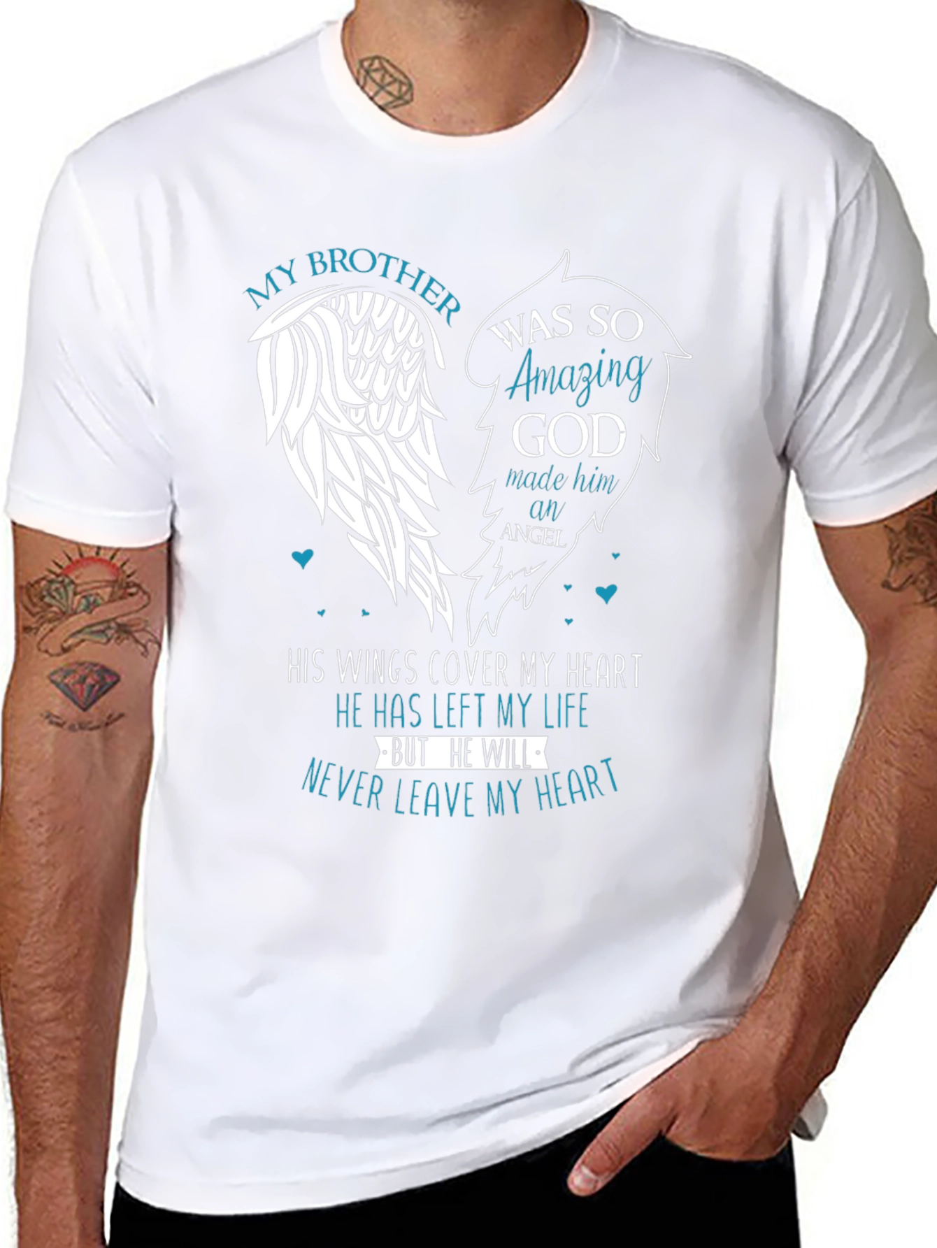 My Brother Angel Wings Memorial T-Shirt
