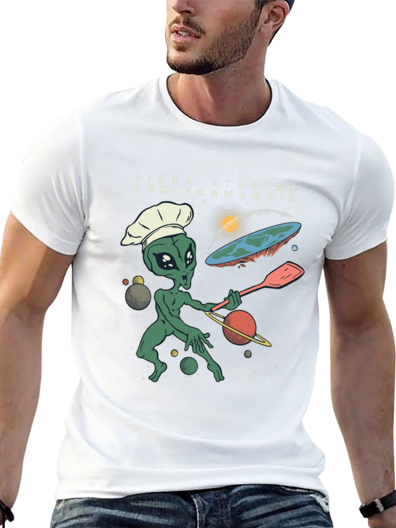 Alien Chef Pizza T-Shirt