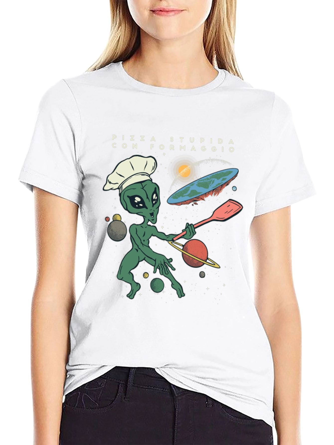 Alien Chef Pizza T-Shirt