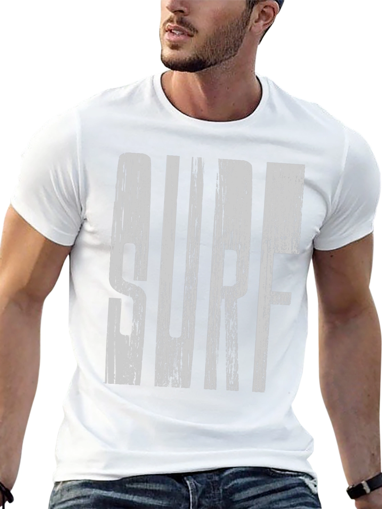 Surf Graphic Print Black T-Shirt
