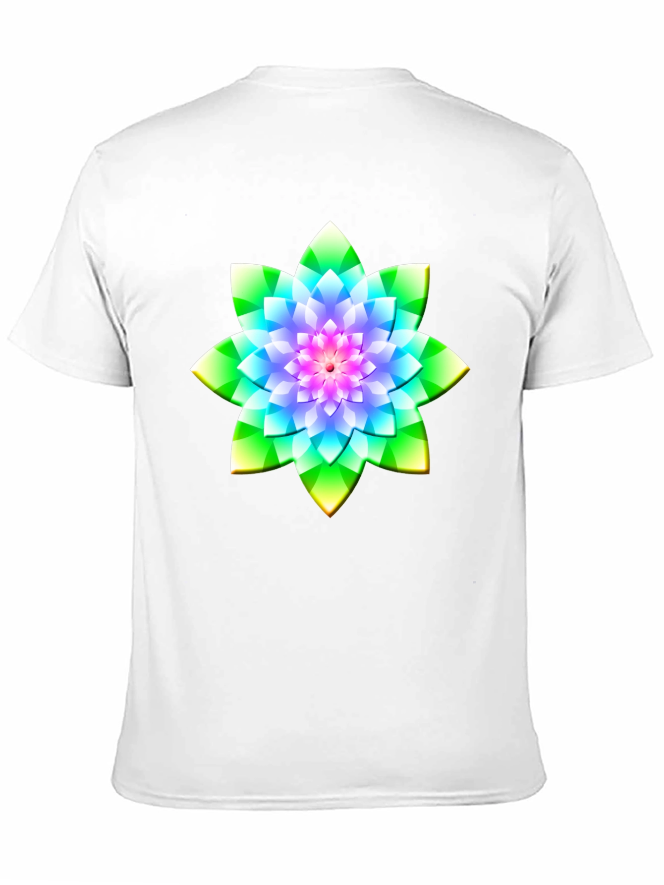 Floral Mandala Graphic Tee - Soft Black Cotton