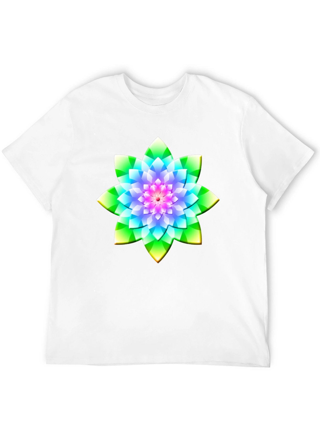Floral Mandala Graphic Tee - Soft Black Cotton