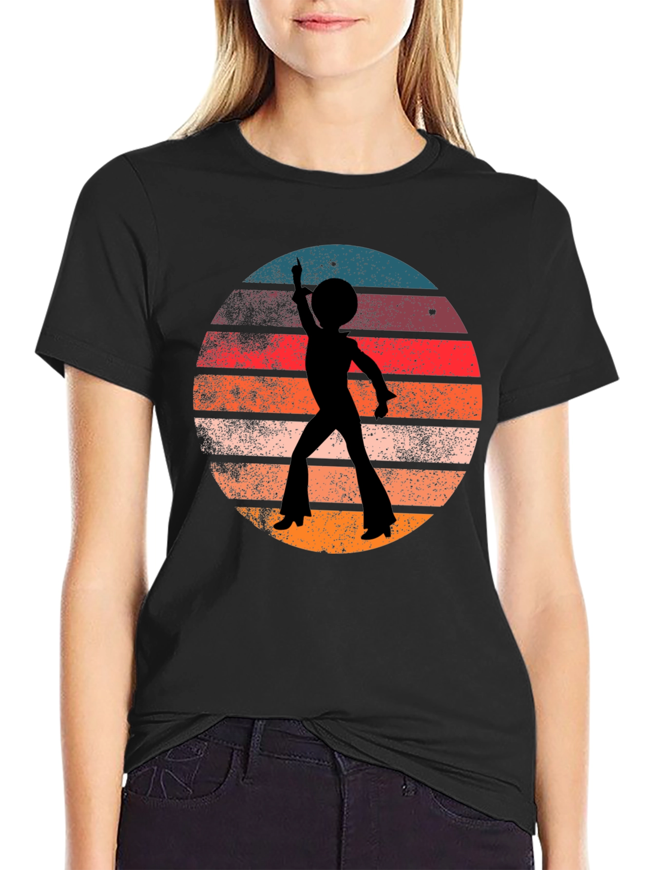 Retro Disco Dancer Graphic T-Shirt