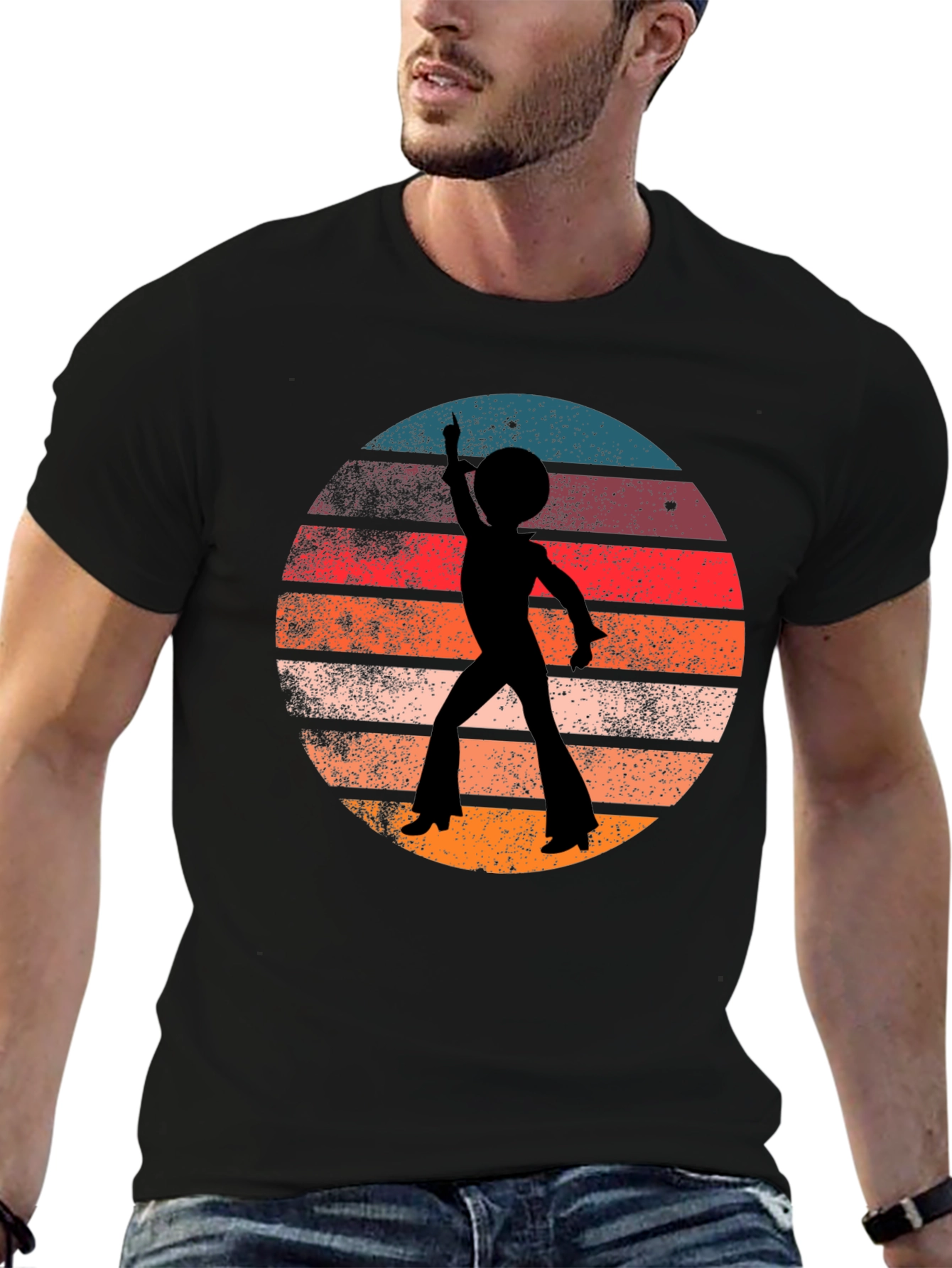 Retro Disco Dancer Graphic T-Shirt