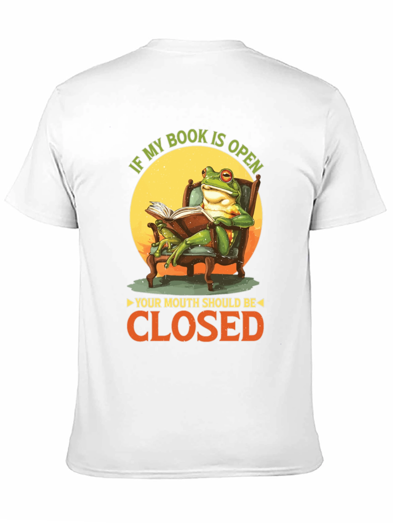 Funny Frog Reading Book Graphic T-Shirt