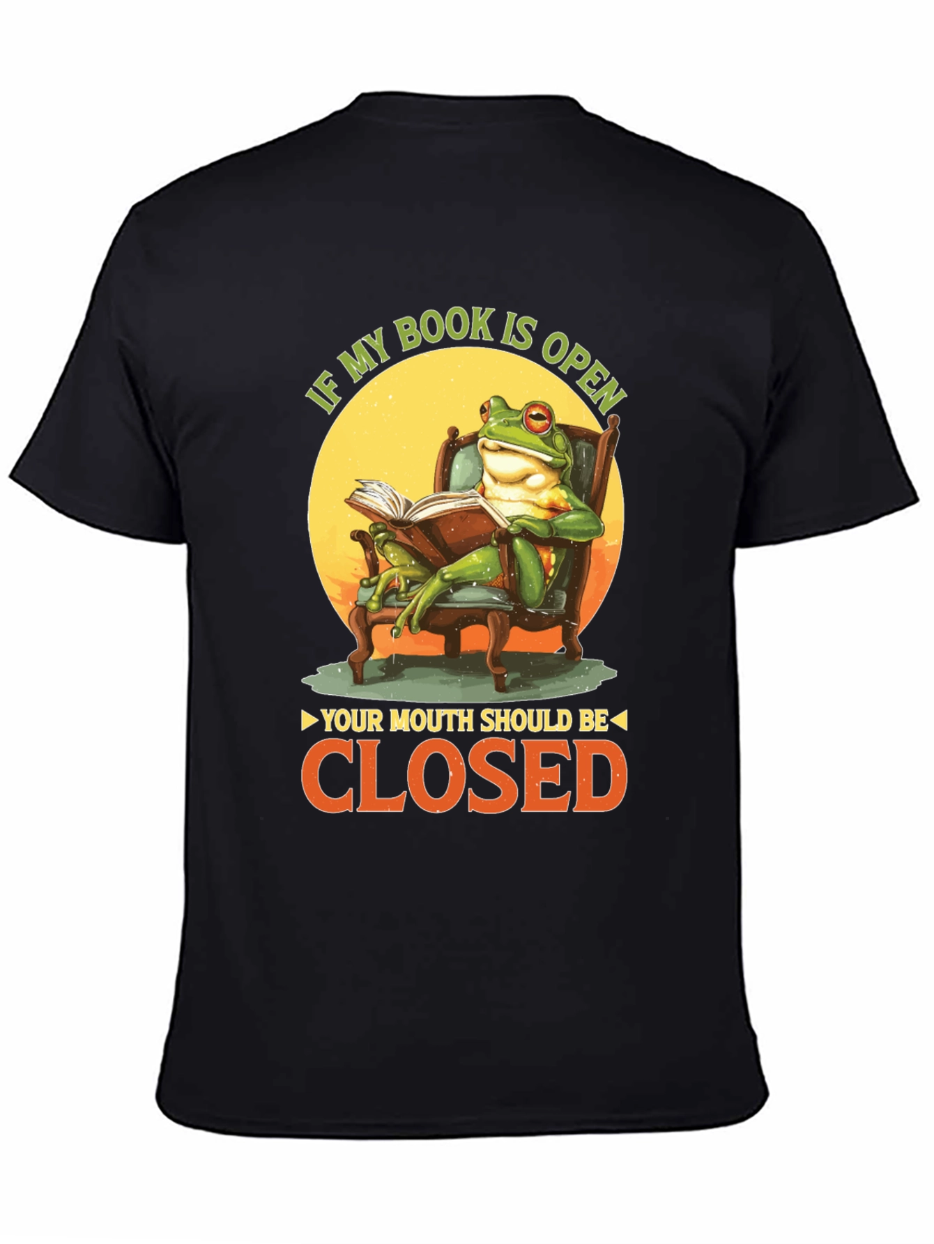 Funny Frog Reading Book Graphic T-Shirt