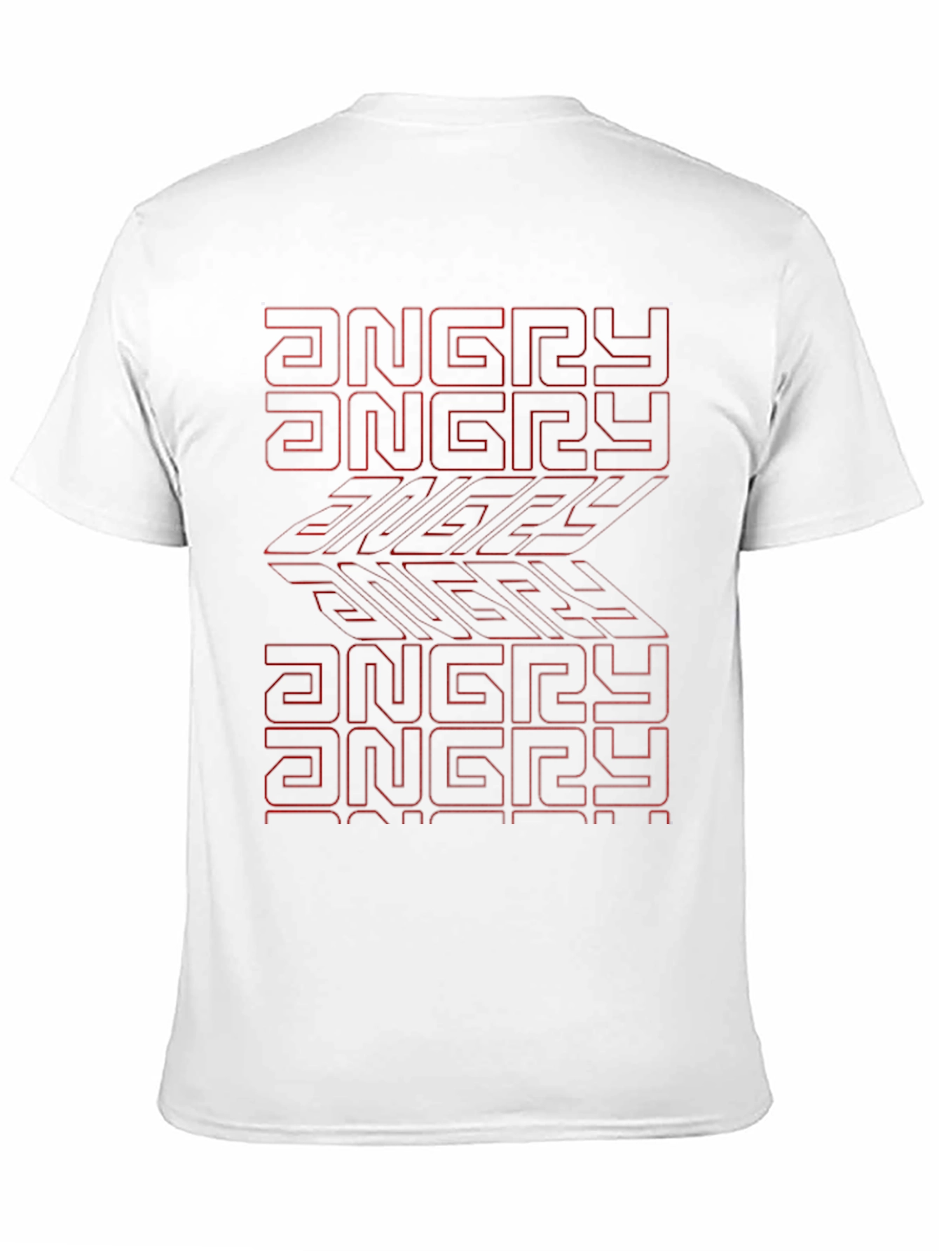 Edgy Graphic Tee - ANGRY Print Black T-Shirt