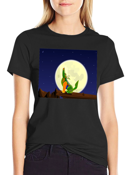Howling Wolf Moon Graphic Tee - Black