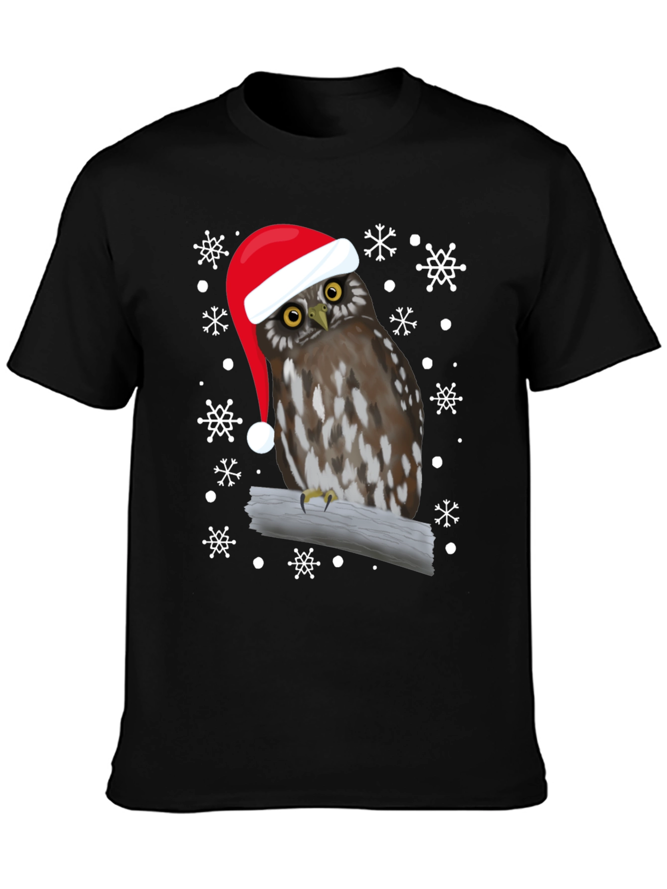Christmas Owl T-Shirt Holiday Bird Tee