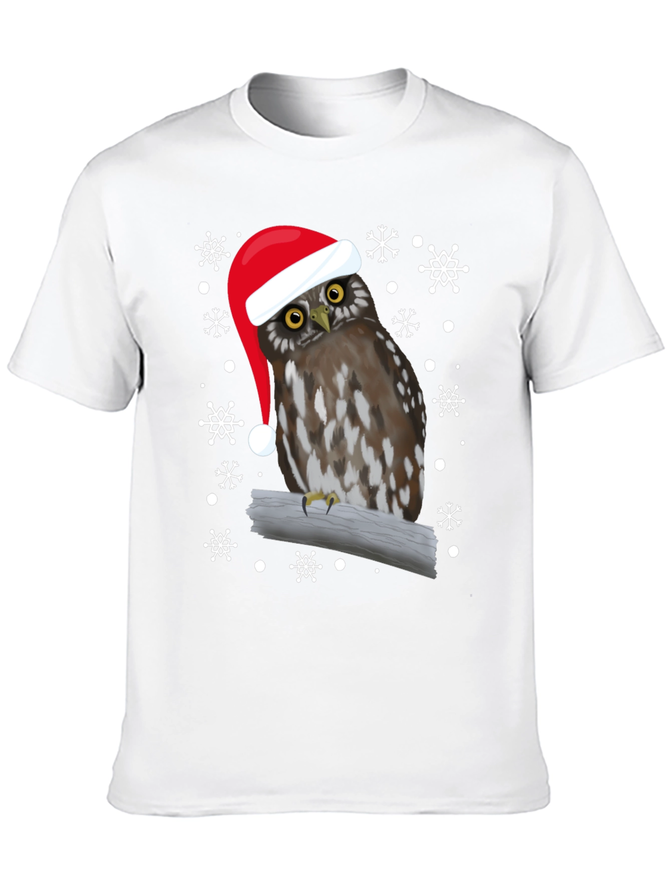 Christmas Owl T-Shirt Holiday Bird Tee