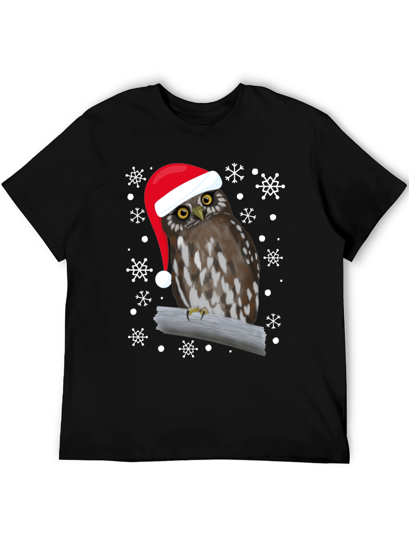 Christmas Owl T-Shirt Holiday Bird Tee