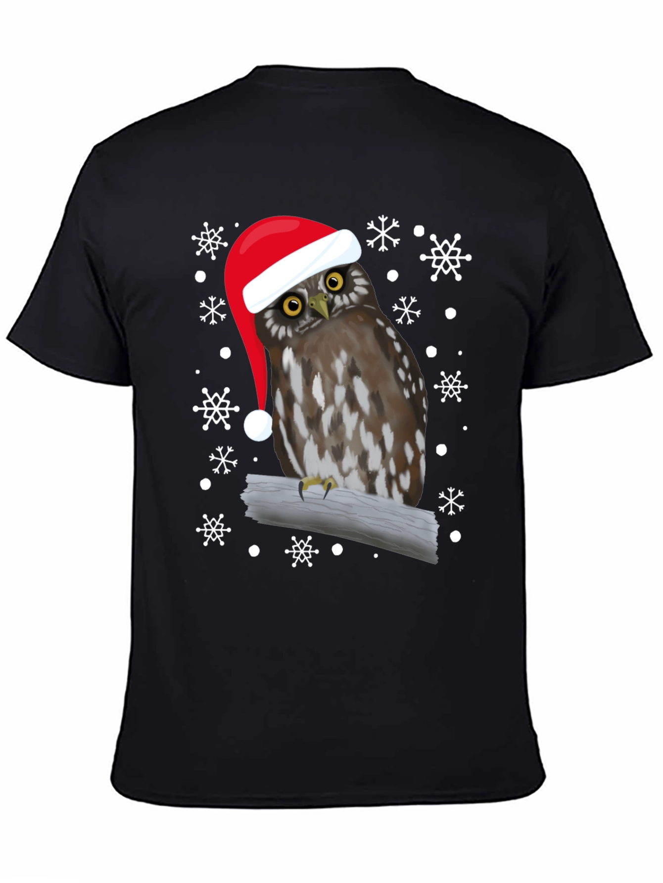 Christmas Owl T-Shirt Holiday Bird Tee
