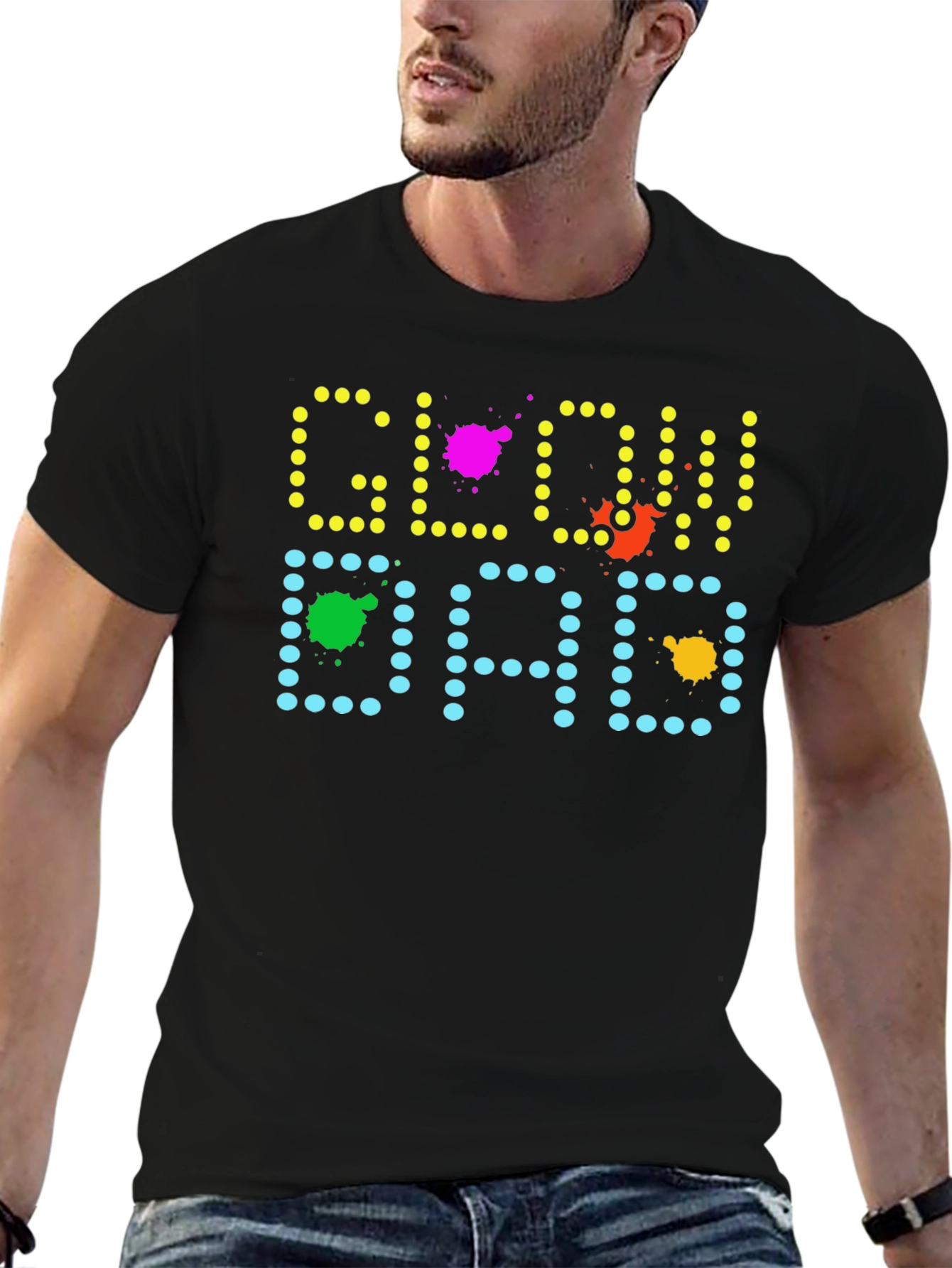 Glow Dad Graphic T-Shirt - Fun Fathers Day Tee