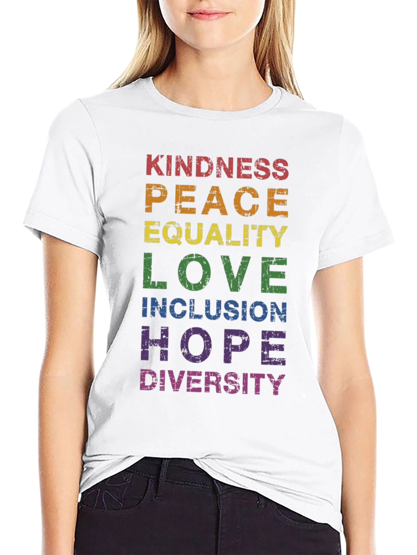 Kindness Peace Equality Graphic T-Shirt