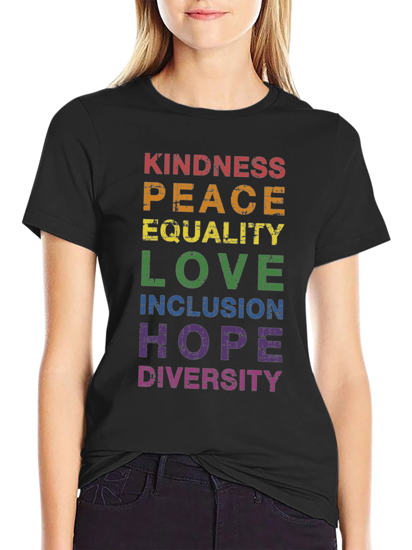 Kindness Peace Equality Graphic T-Shirt