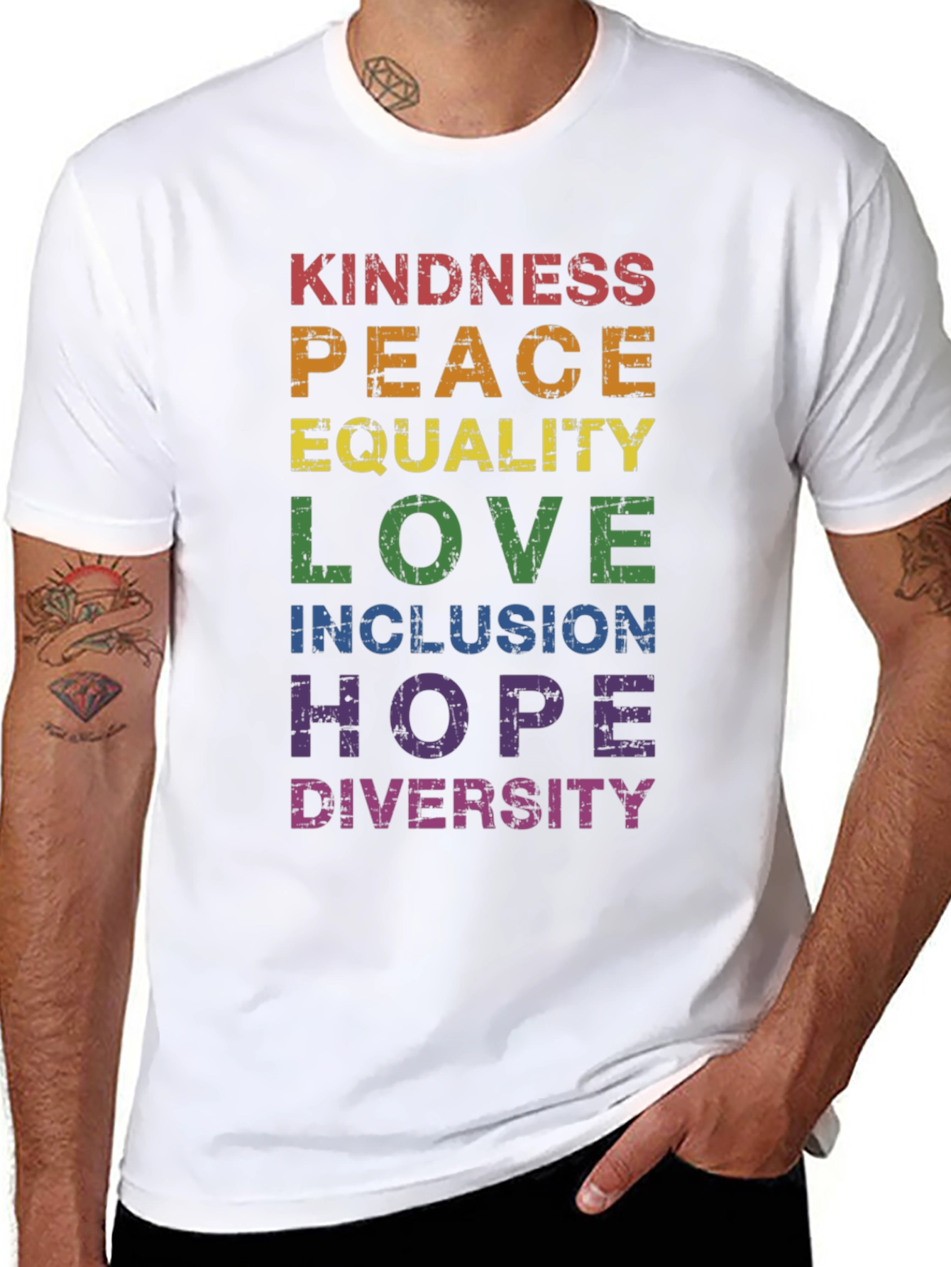 Kindness Peace Equality Graphic T-Shirt