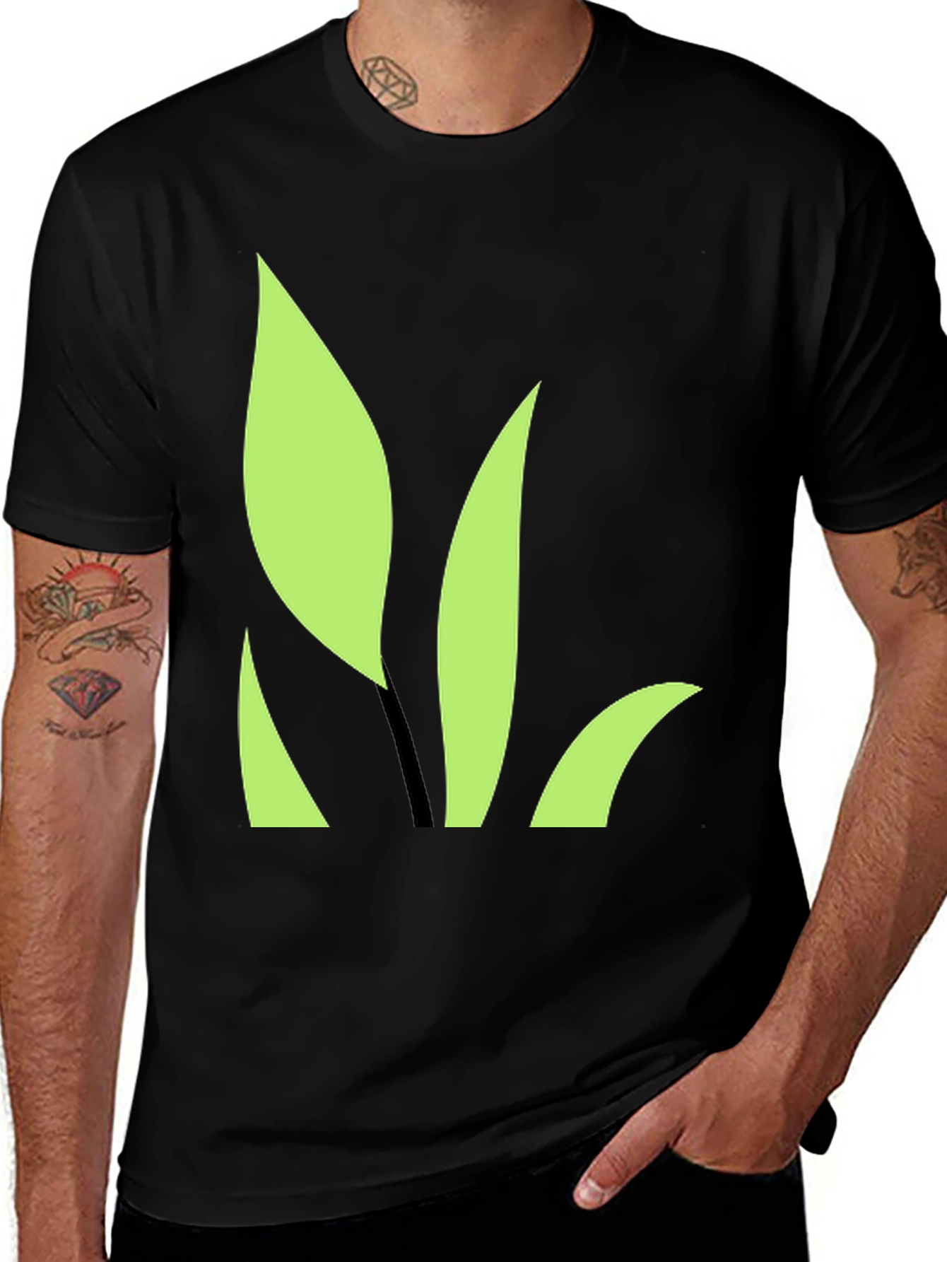 Nature Inspired Black T-Shirt