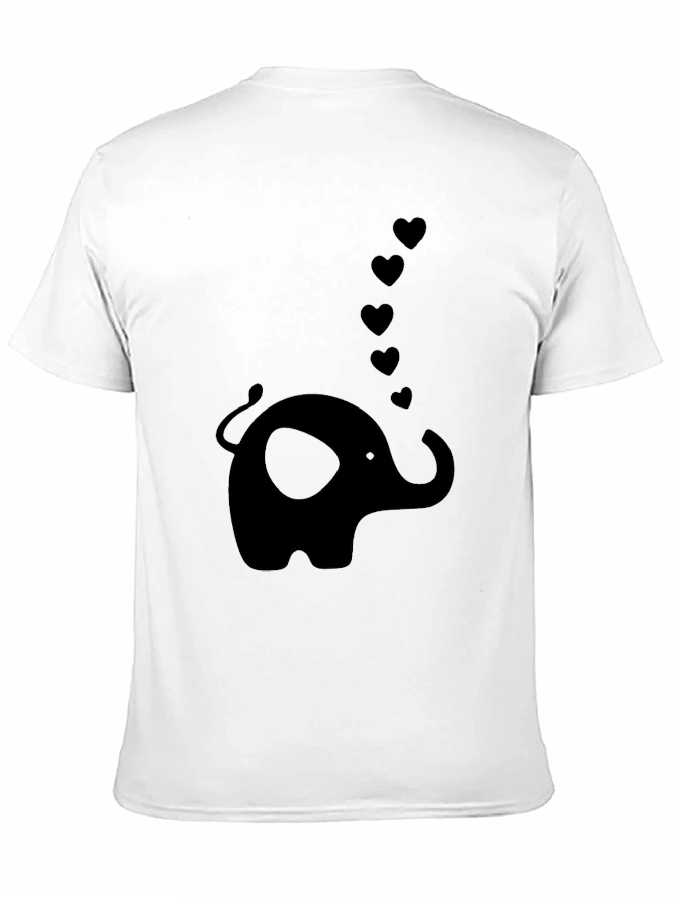 Elephant Love Tee - Classic Black Graphic T-Shirt