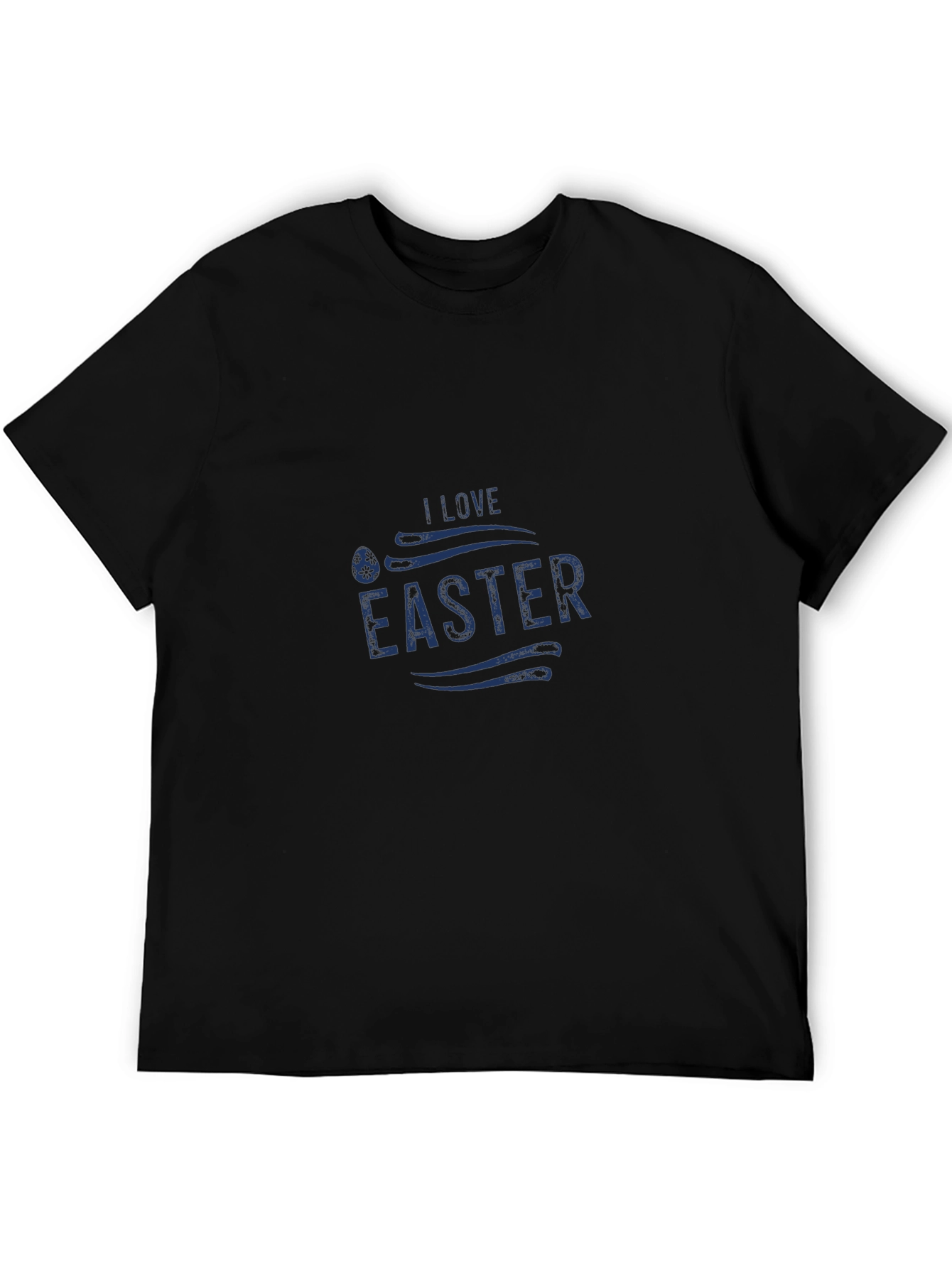 I Love Easter Graphic Tee - Black Casual T-Shirt