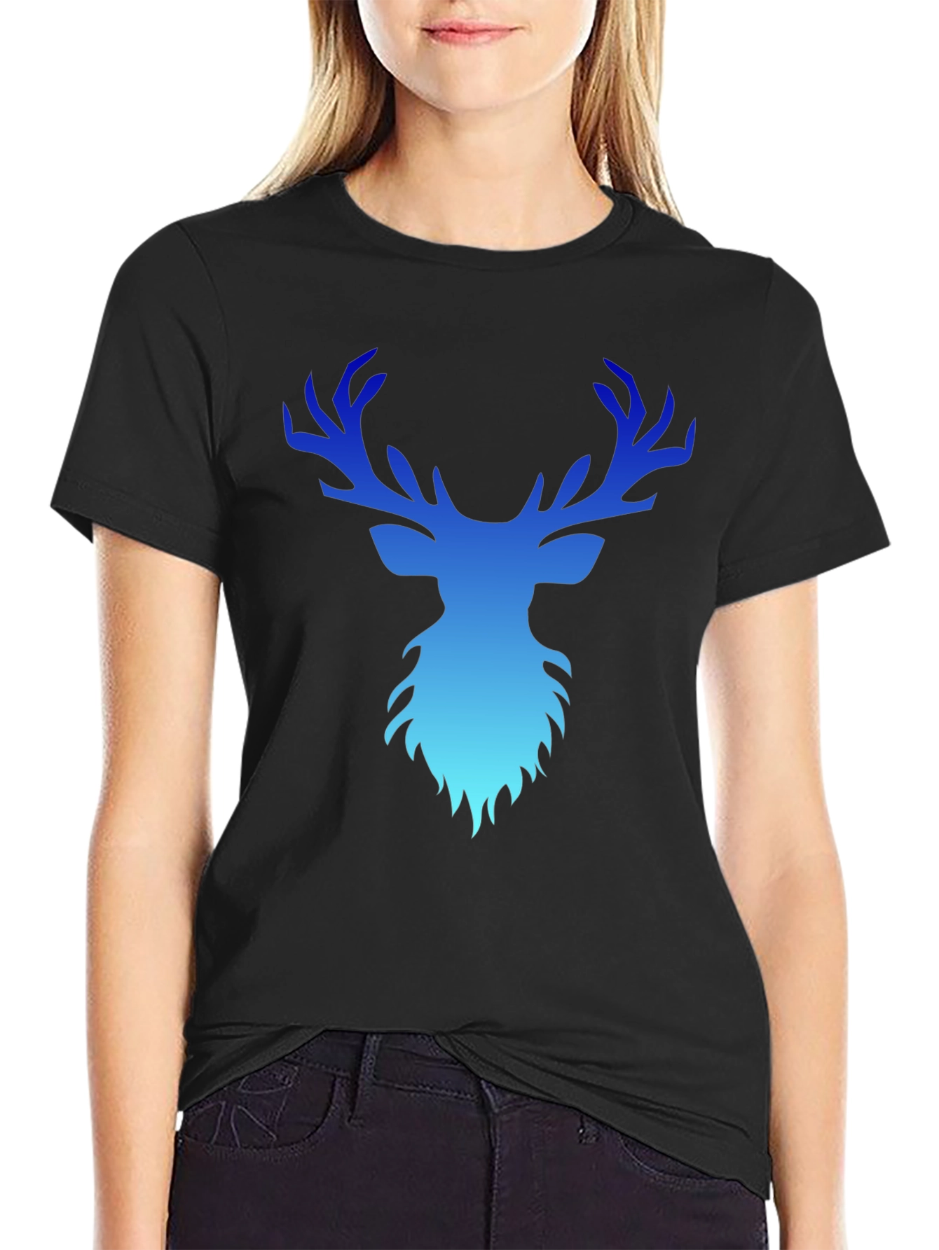 Deer Gradient Graphic T-Shirt