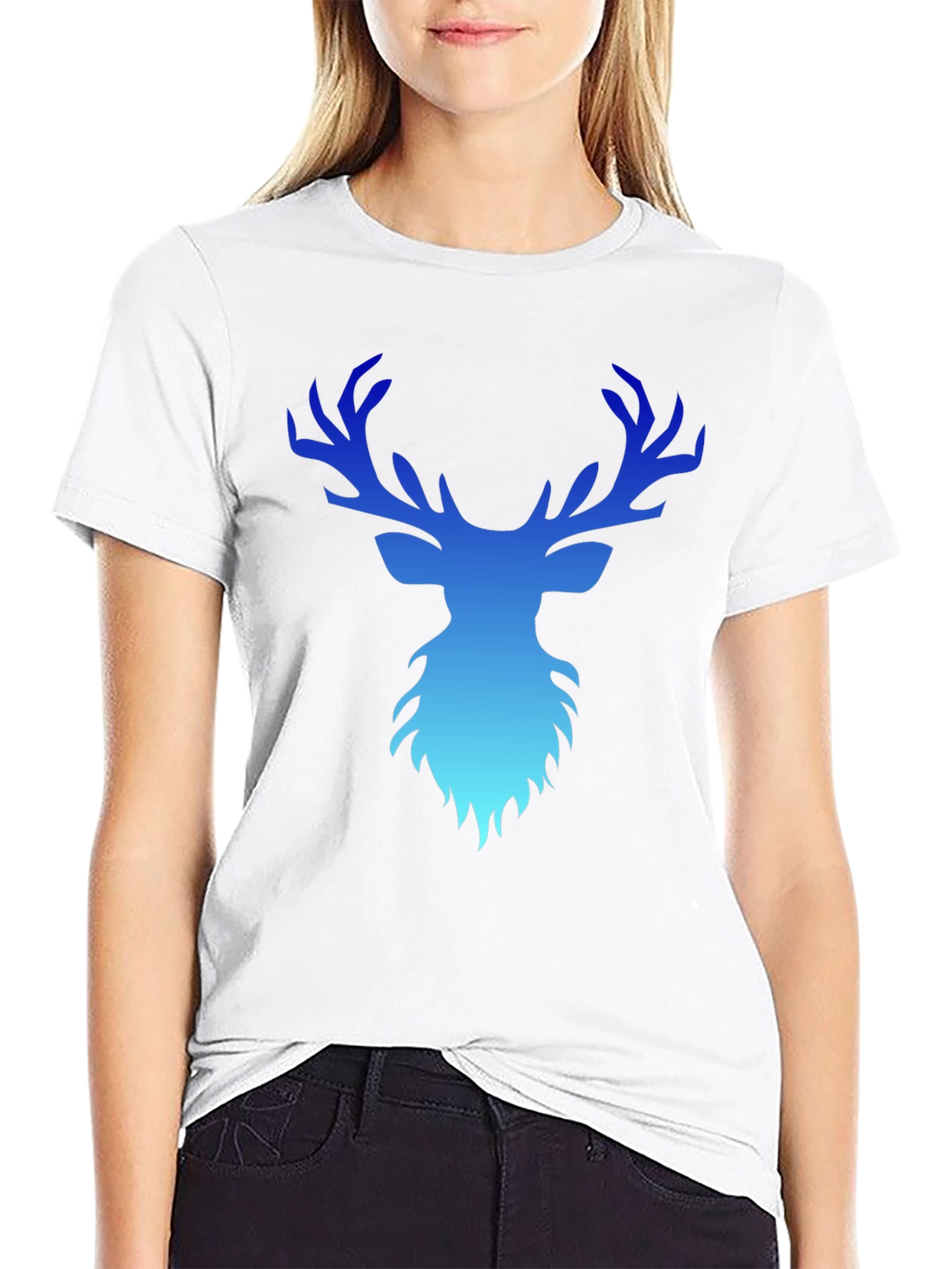 Deer Gradient Graphic T-Shirt