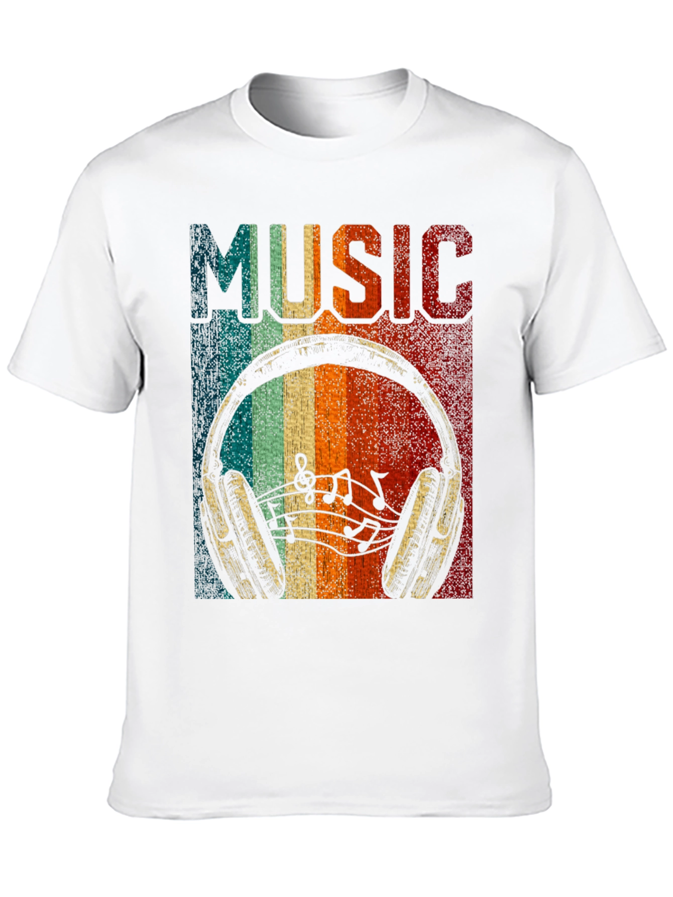 Retro Music Headphone T-Shirt