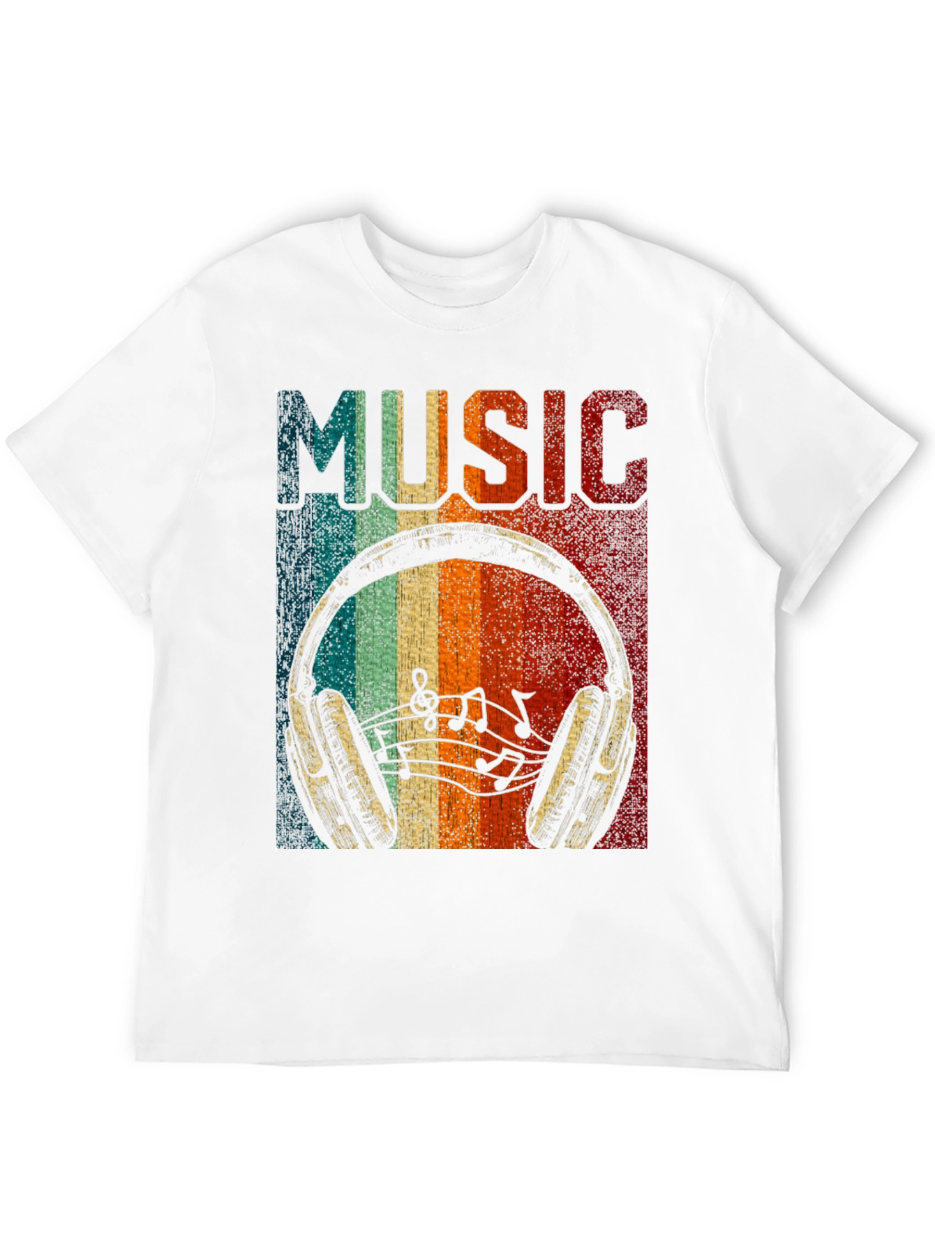 Retro Music Headphone T-Shirt