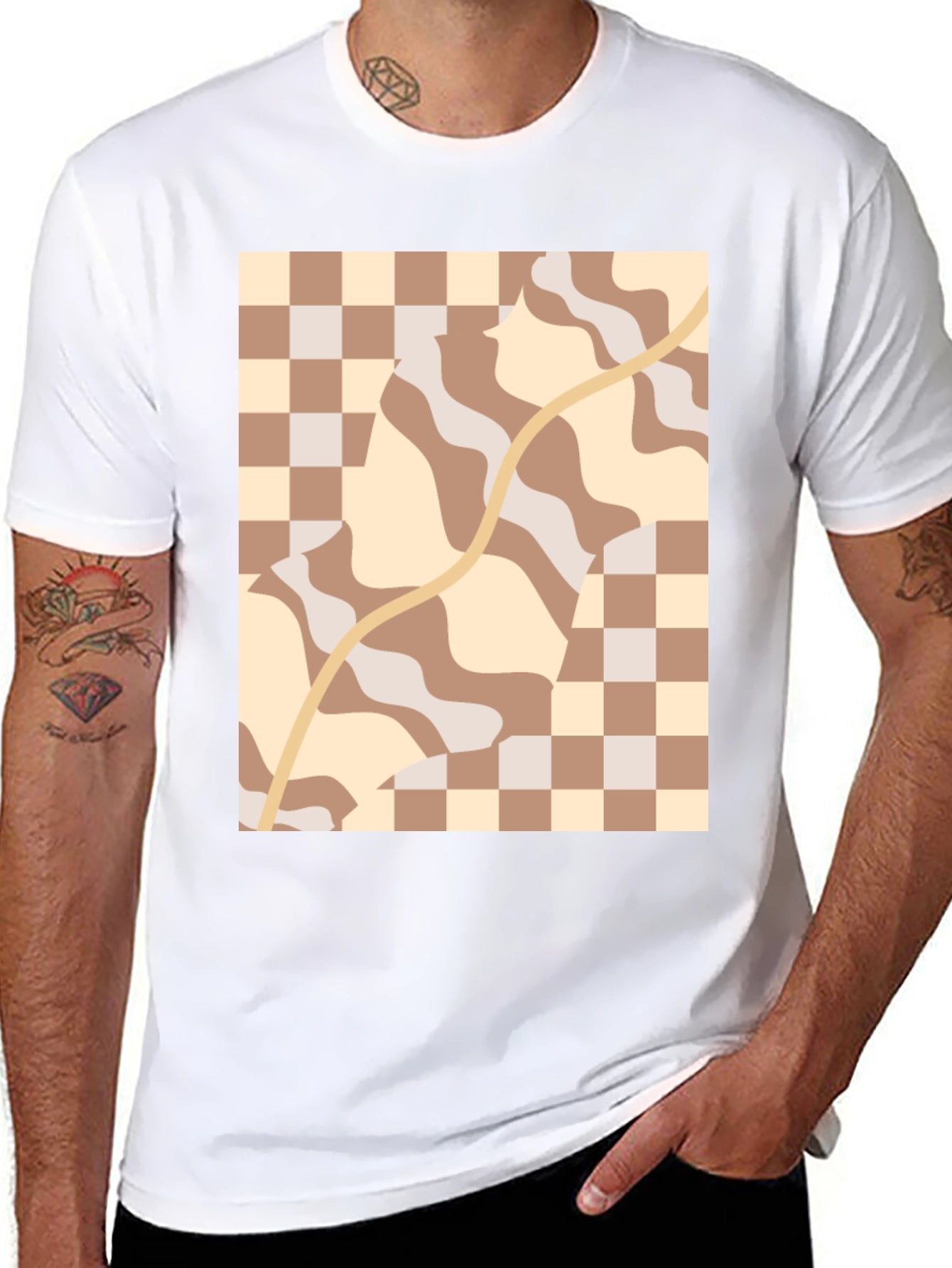 Retro Aesthetic Patterned Tee