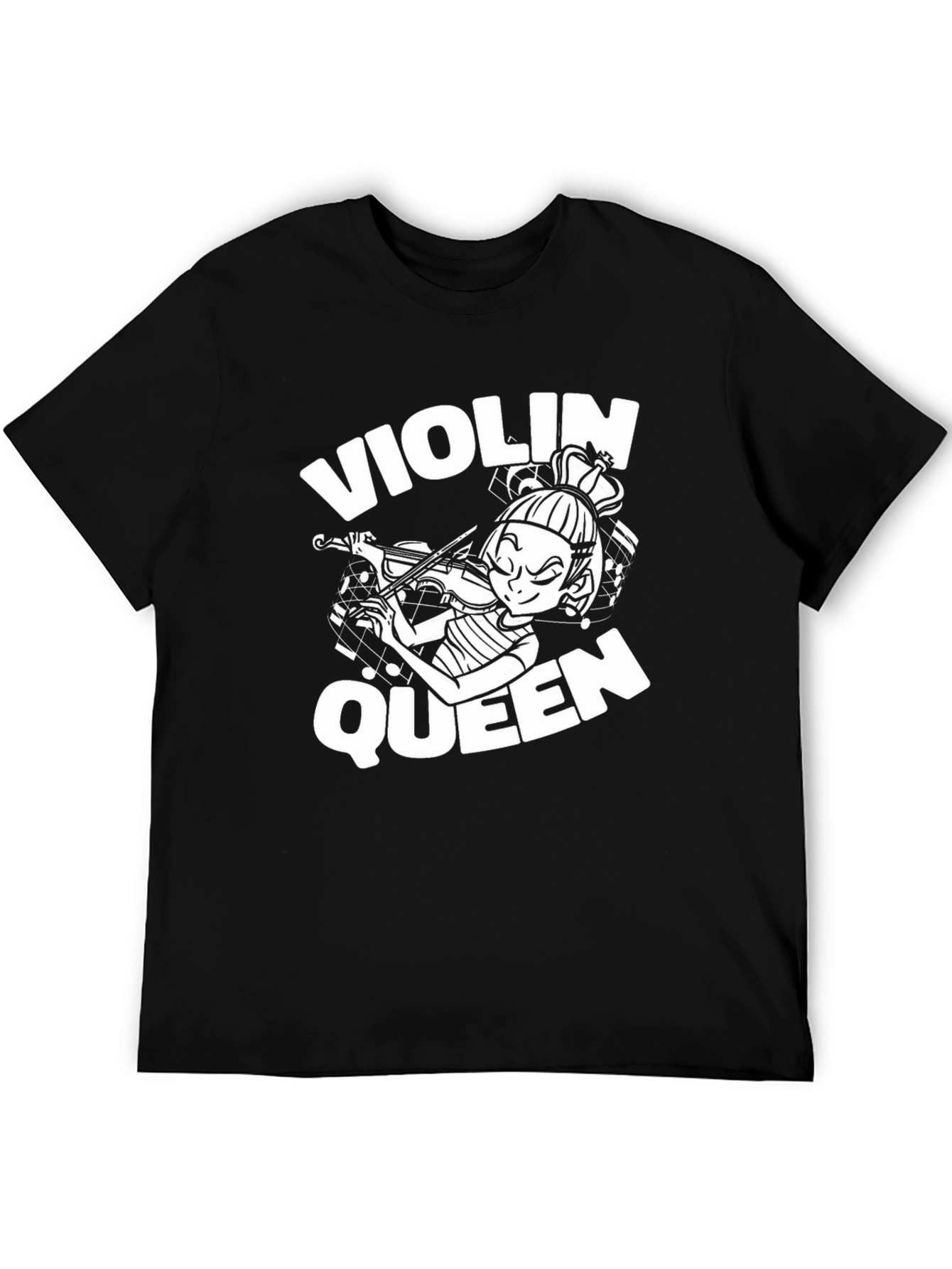 Violin Queen Black T-Shirt - Musician Graphic Tee