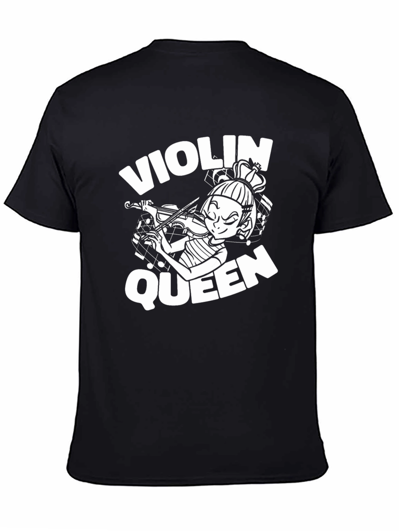 Violin Queen Black T-Shirt - Musician Graphic Tee