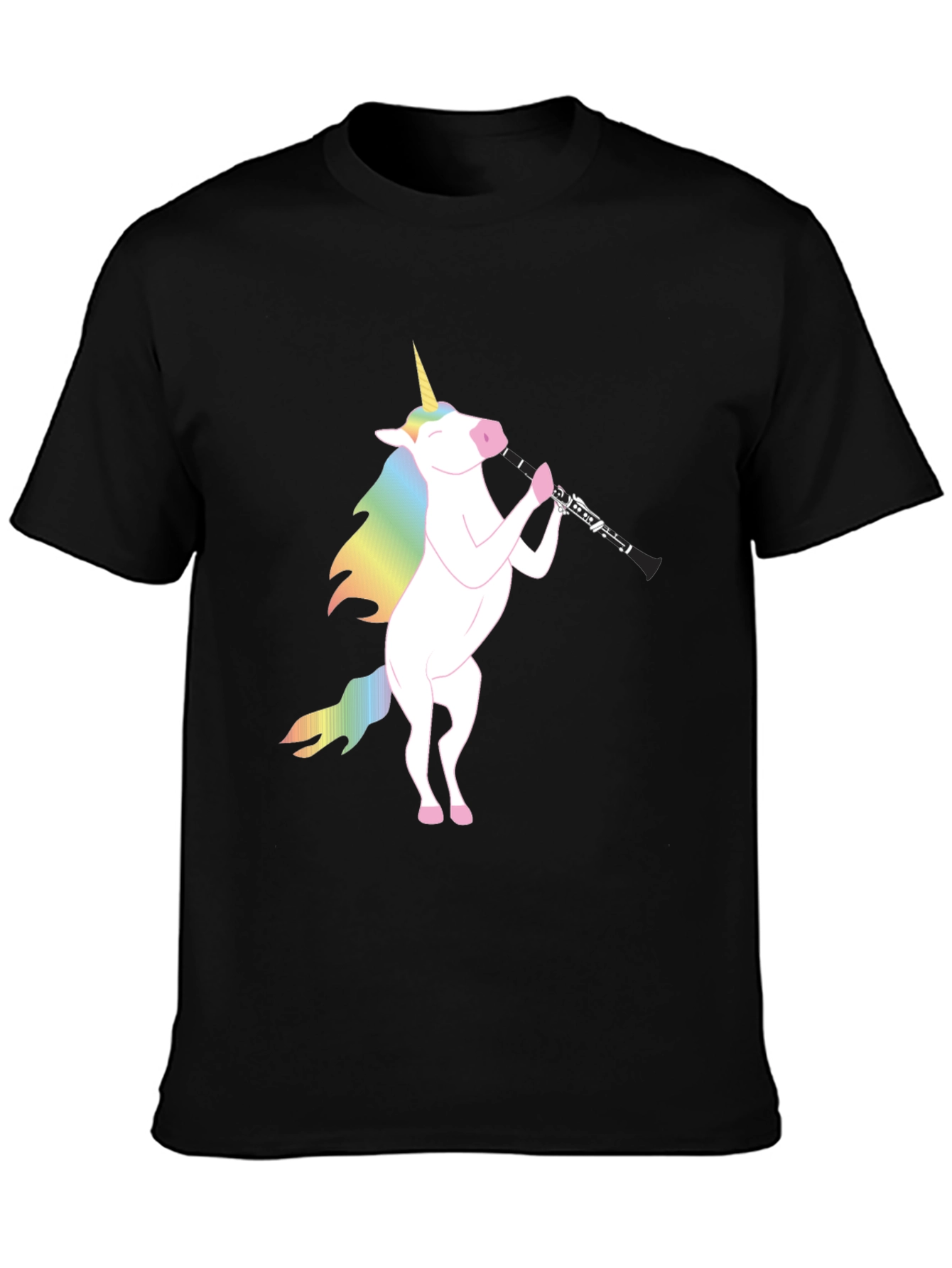 Unicorn Clarinet Black T-Shirt