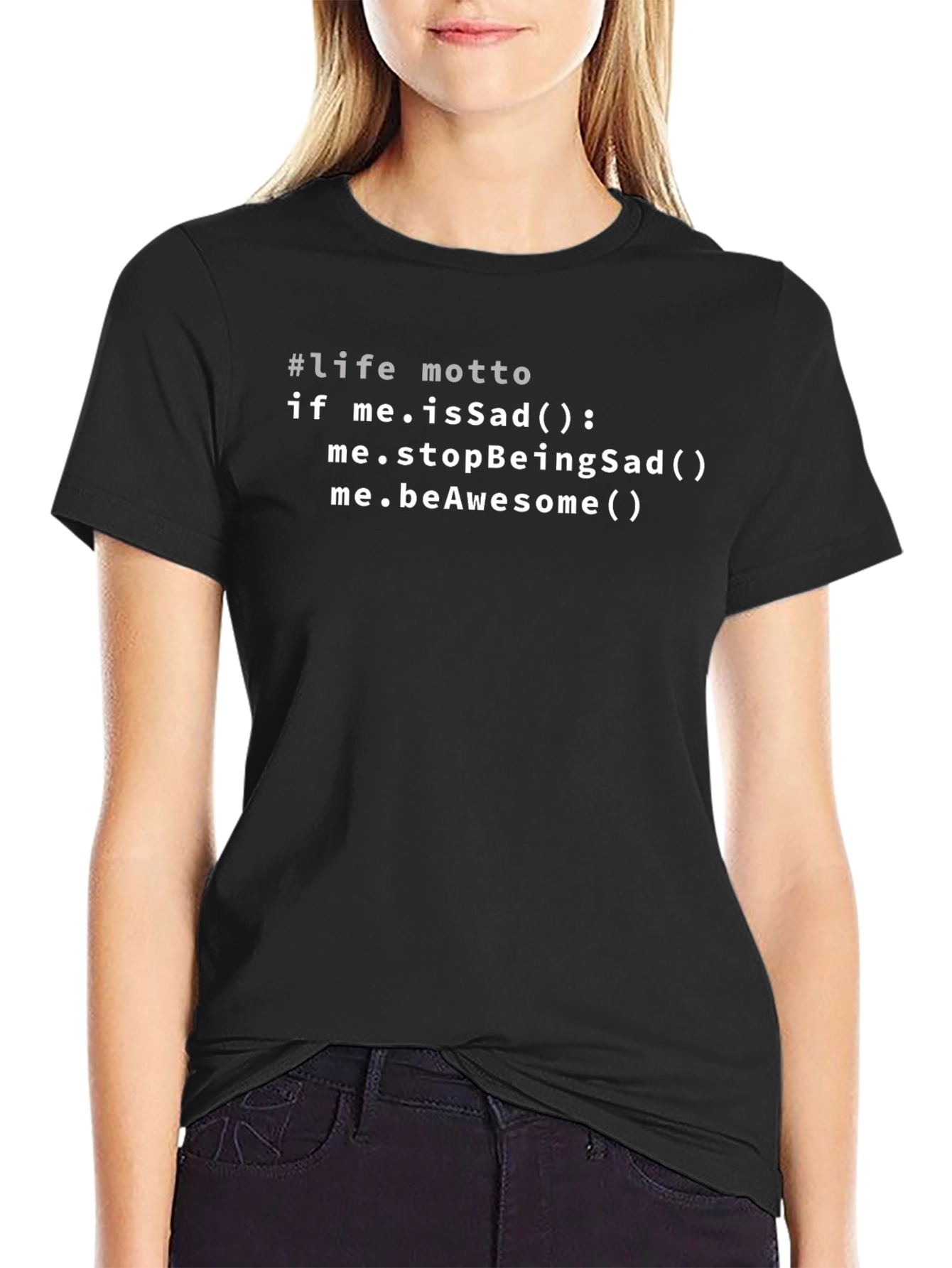 Life Motto Coded T-Shirt - Be Awesome Tee