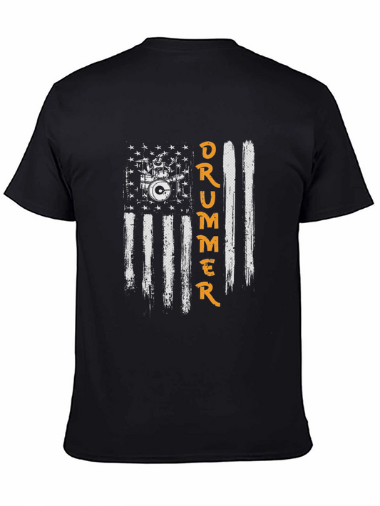 Drummer American Flag T-Shirt