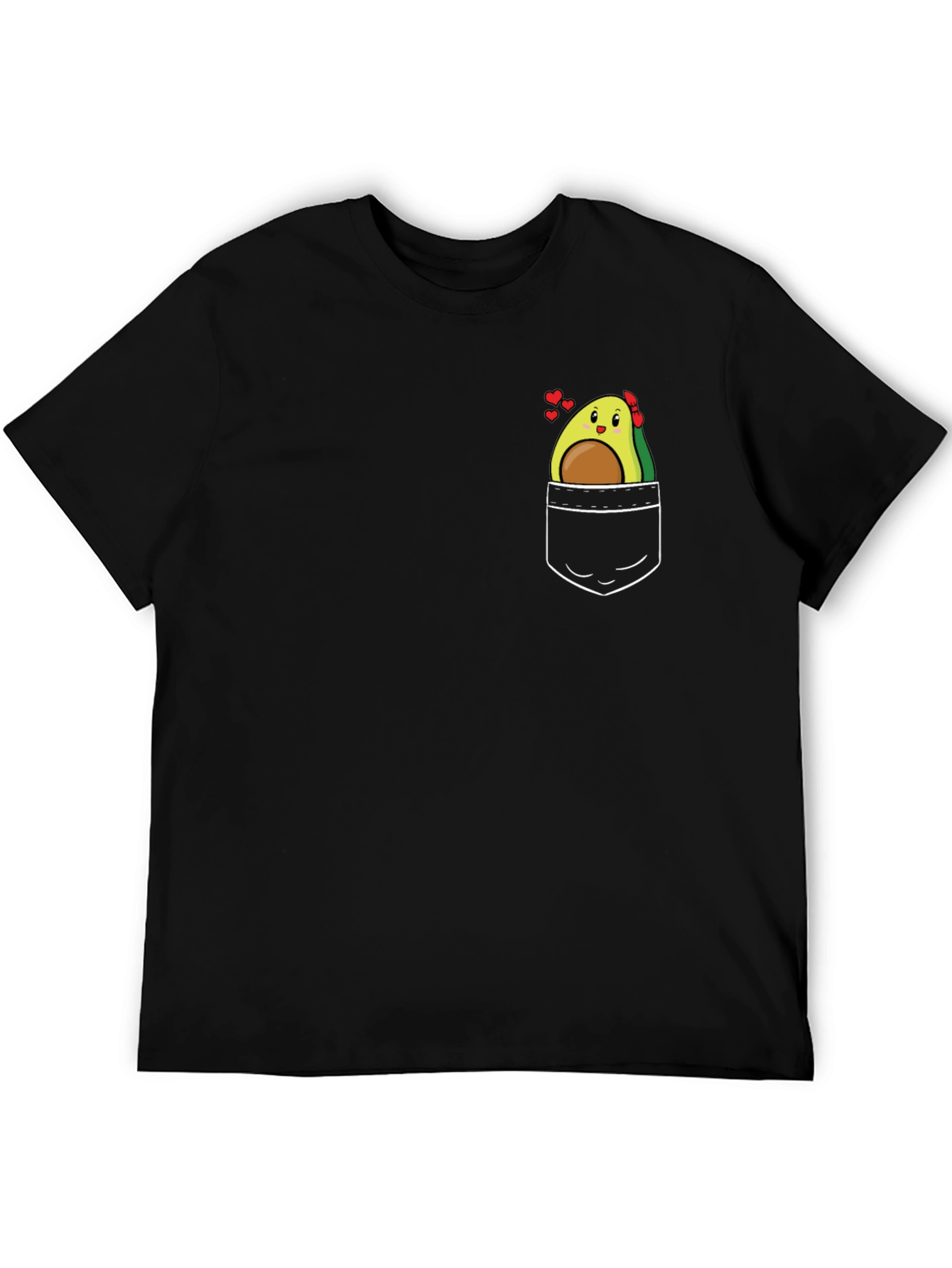 Avocado Pocket Graphic Tee - Cute Unisex T-Shirt