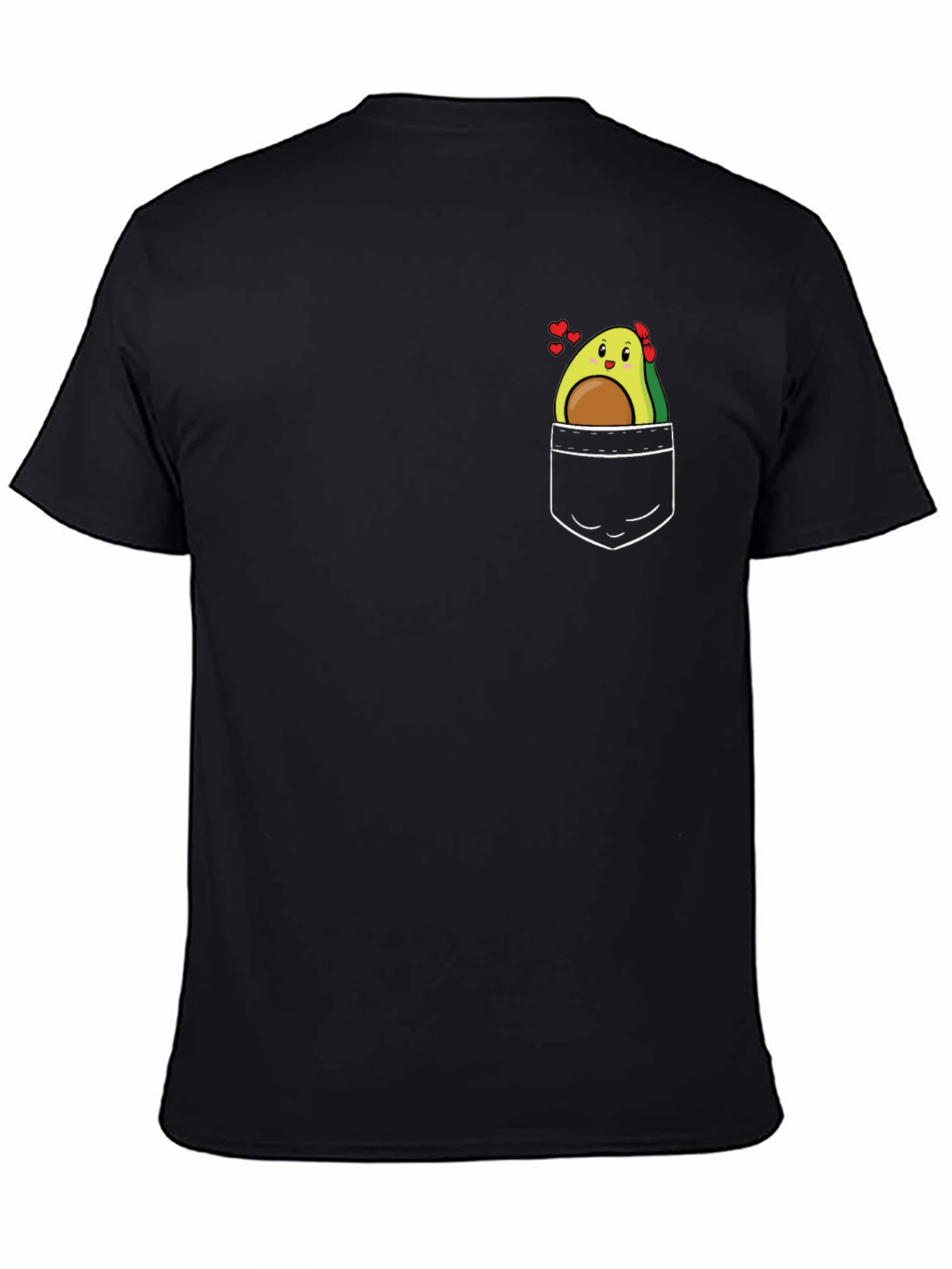 Avocado Pocket Graphic Tee - Cute Unisex T-Shirt